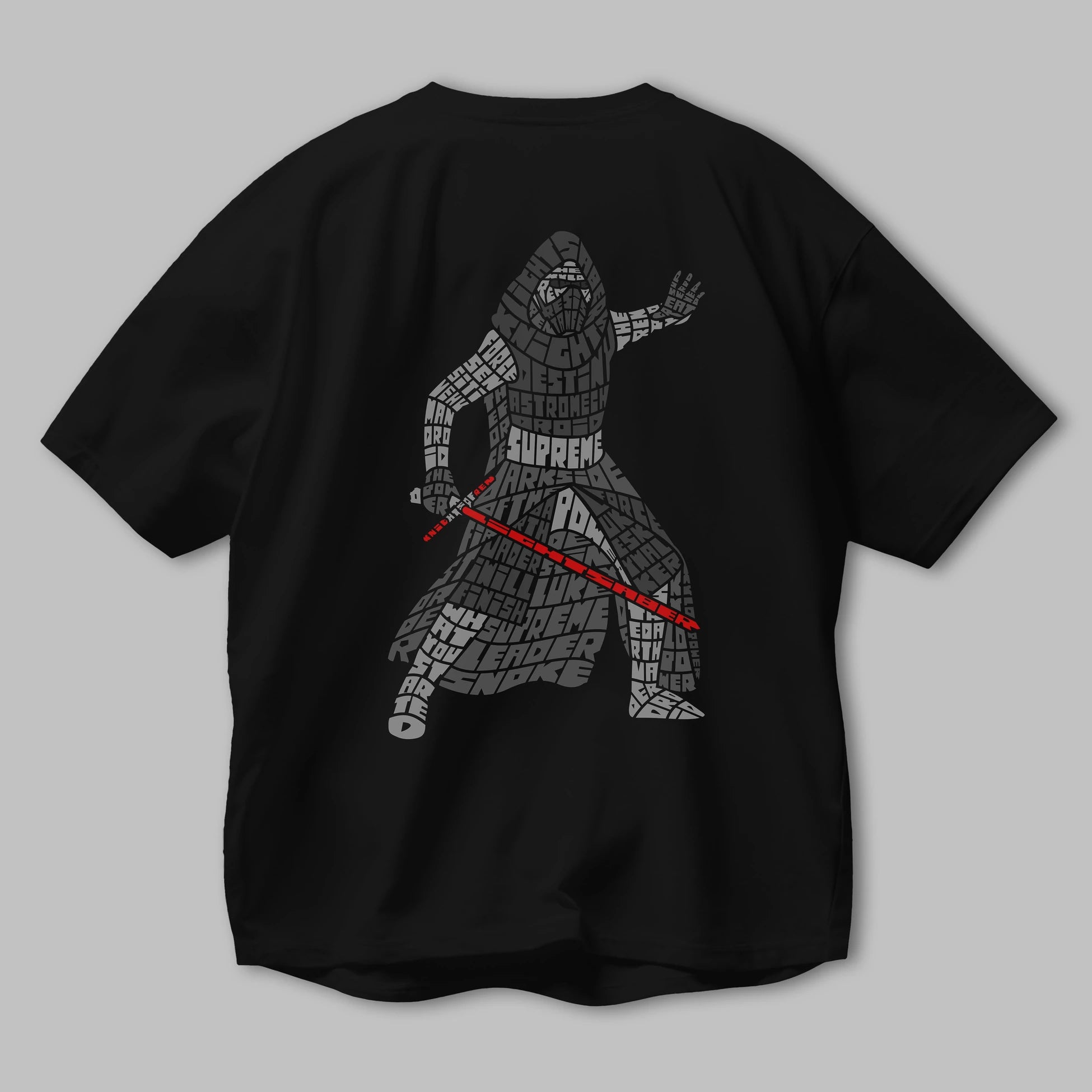 Kylo Arka Baskılı Oversize t-shirt %100 pamuk Erkek Kadın Unisex