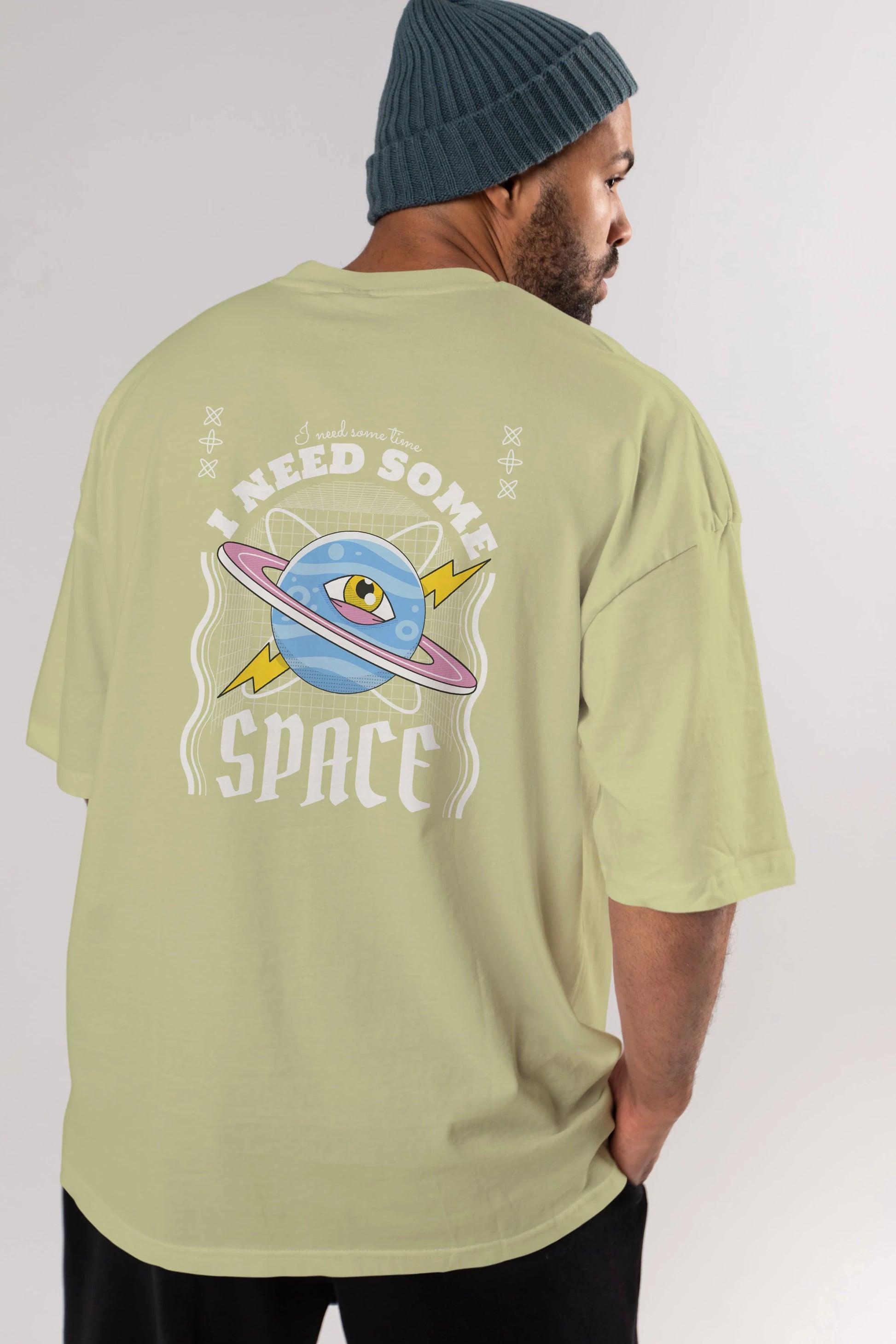 I Need Some Space Arka Baskılı Oversize t-shirt Erkek Kadın Unisex
