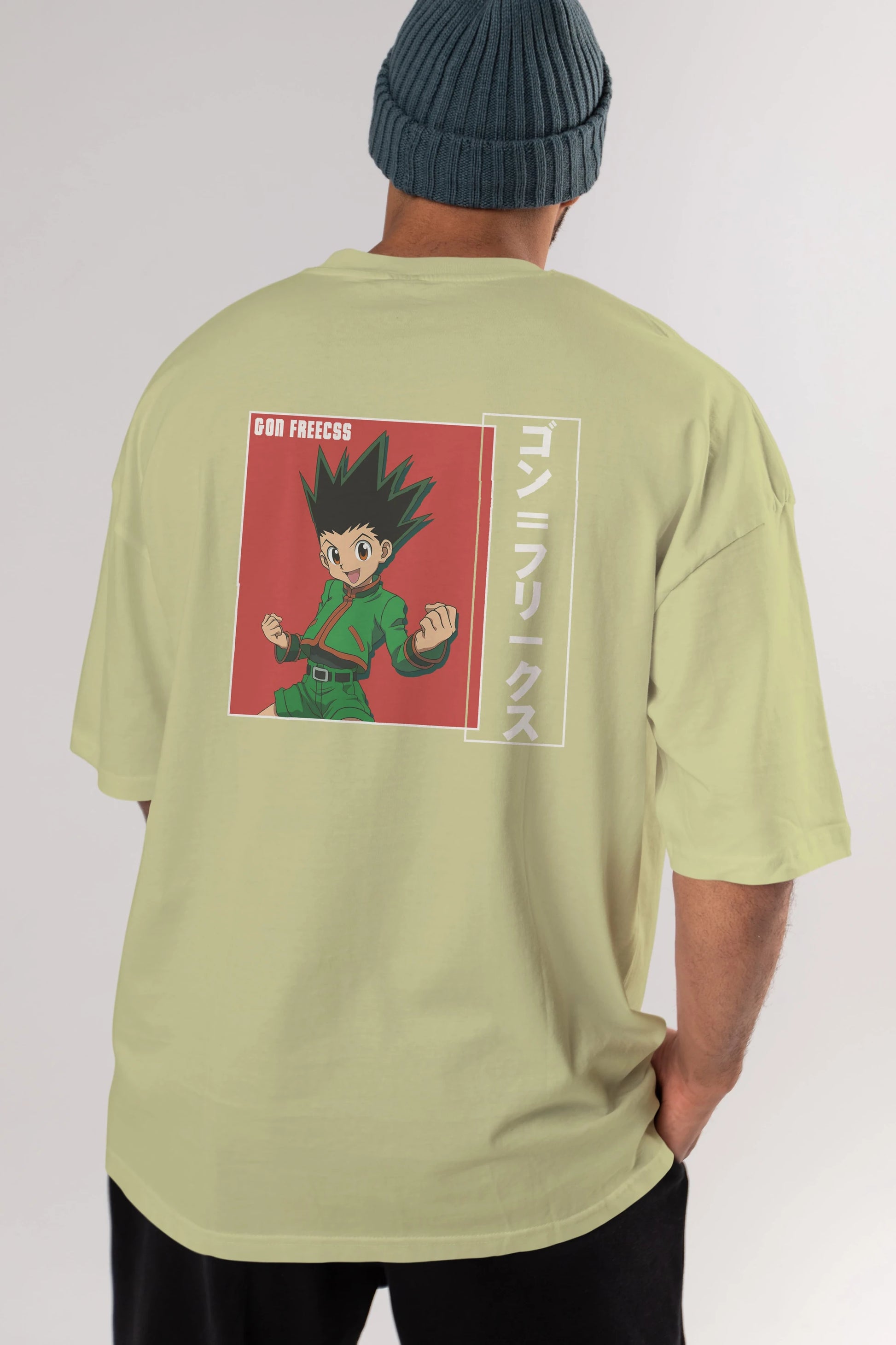 Gon Freecss HUNTER X HUNTER 5 Anime Arka Baskılı Oversize t-shirt Erkek Kadın Unisex