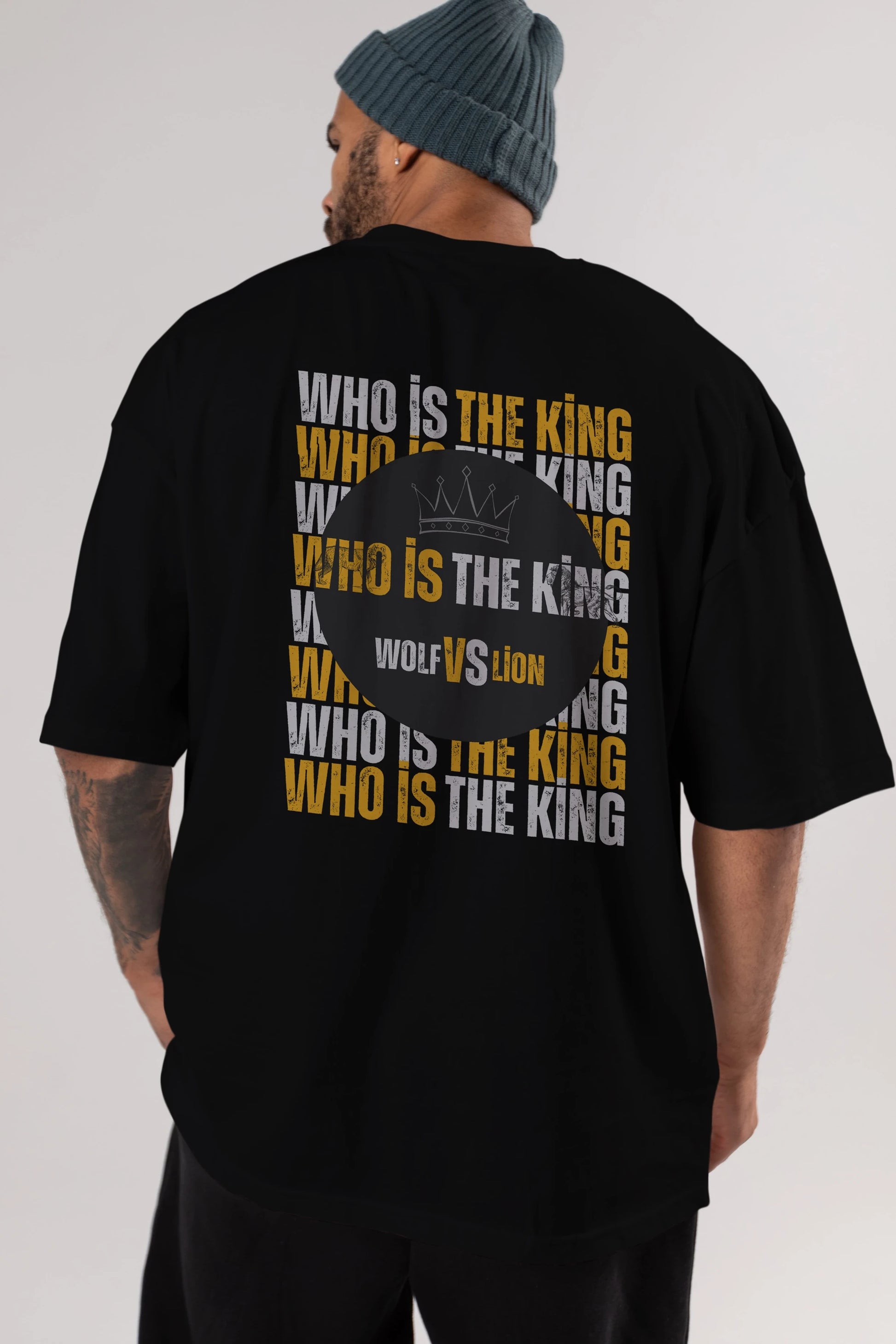 Who Is The King Yazılı Arka Baskılı Oversize t-shirt Erkek Kadın Unisex
