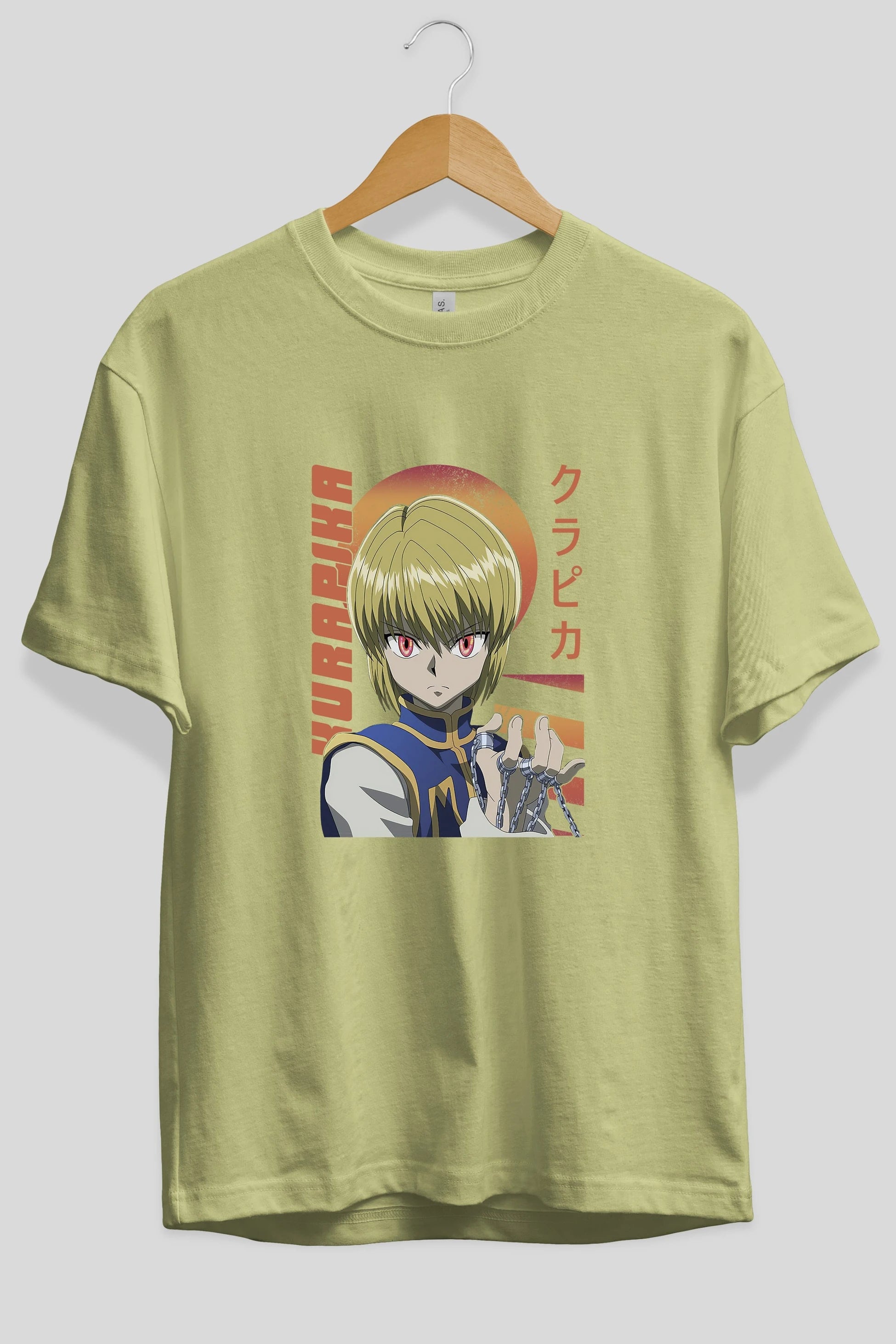 Kurapika 5 (2) Anime Ön Baskılı Oversize t-shirt %100 pamuk Erkek Kadın Unisex