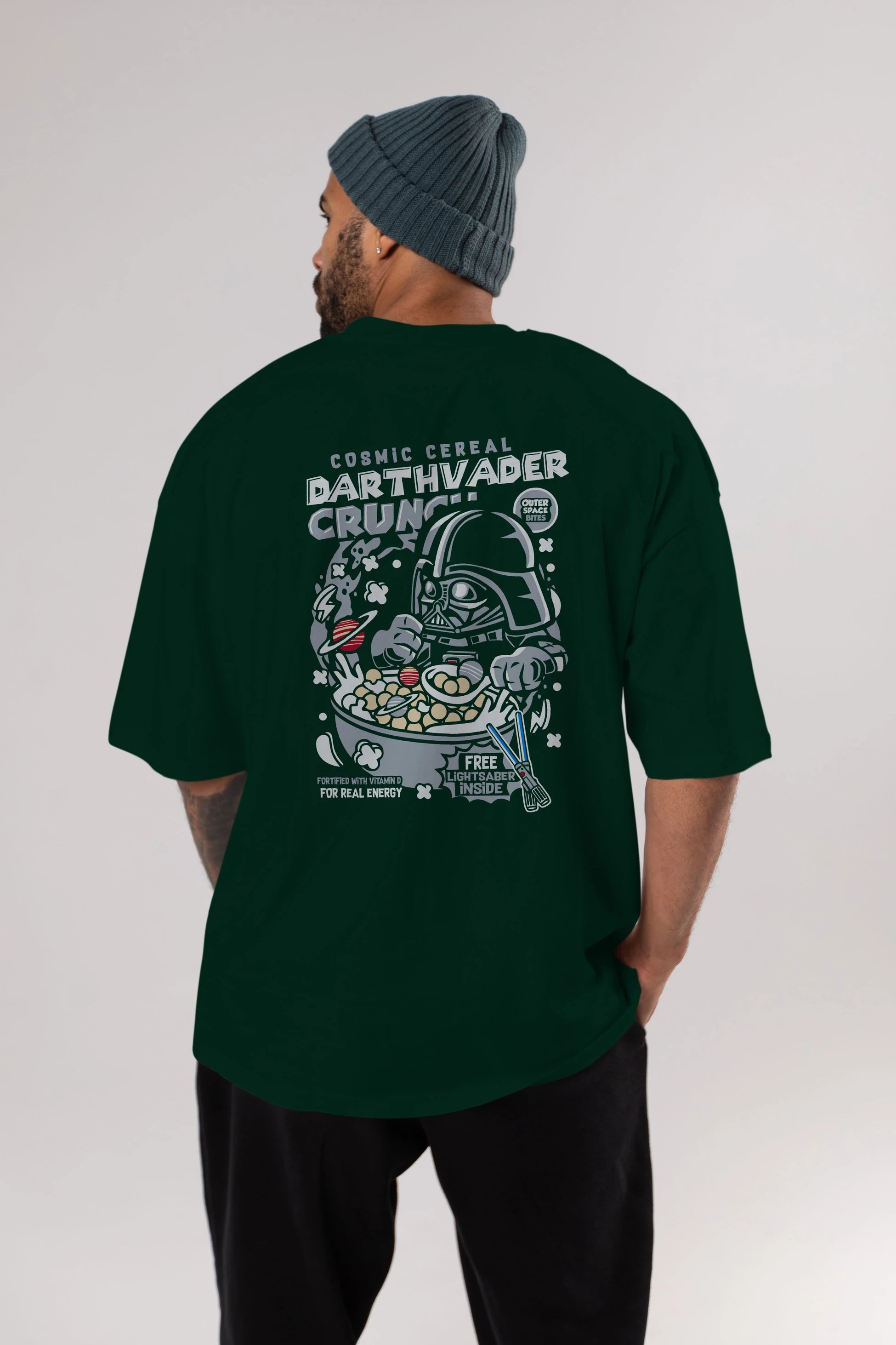 Darth Vader (2) Arka Baskılı Oversize t-shirt Erkek Kadın Unisex %100 Pamuk Bisiklet Yaka tişort