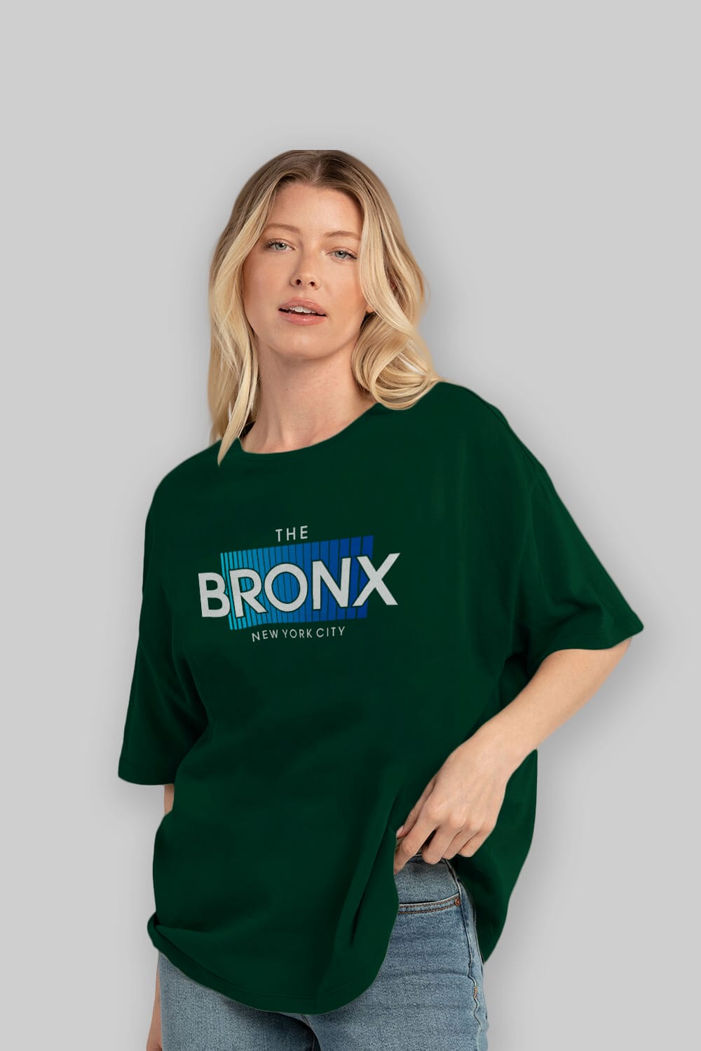 The Bronx Ön Baskılı Oversize t-shirt Erkek Kadın Unisex