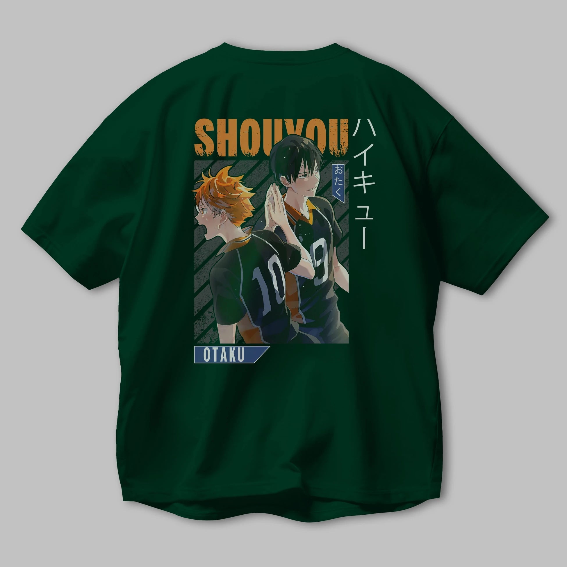 Shouyou Hinata 12 Anime Arka Baskılı Oversize t-shirt Erkek Kadın Unisex