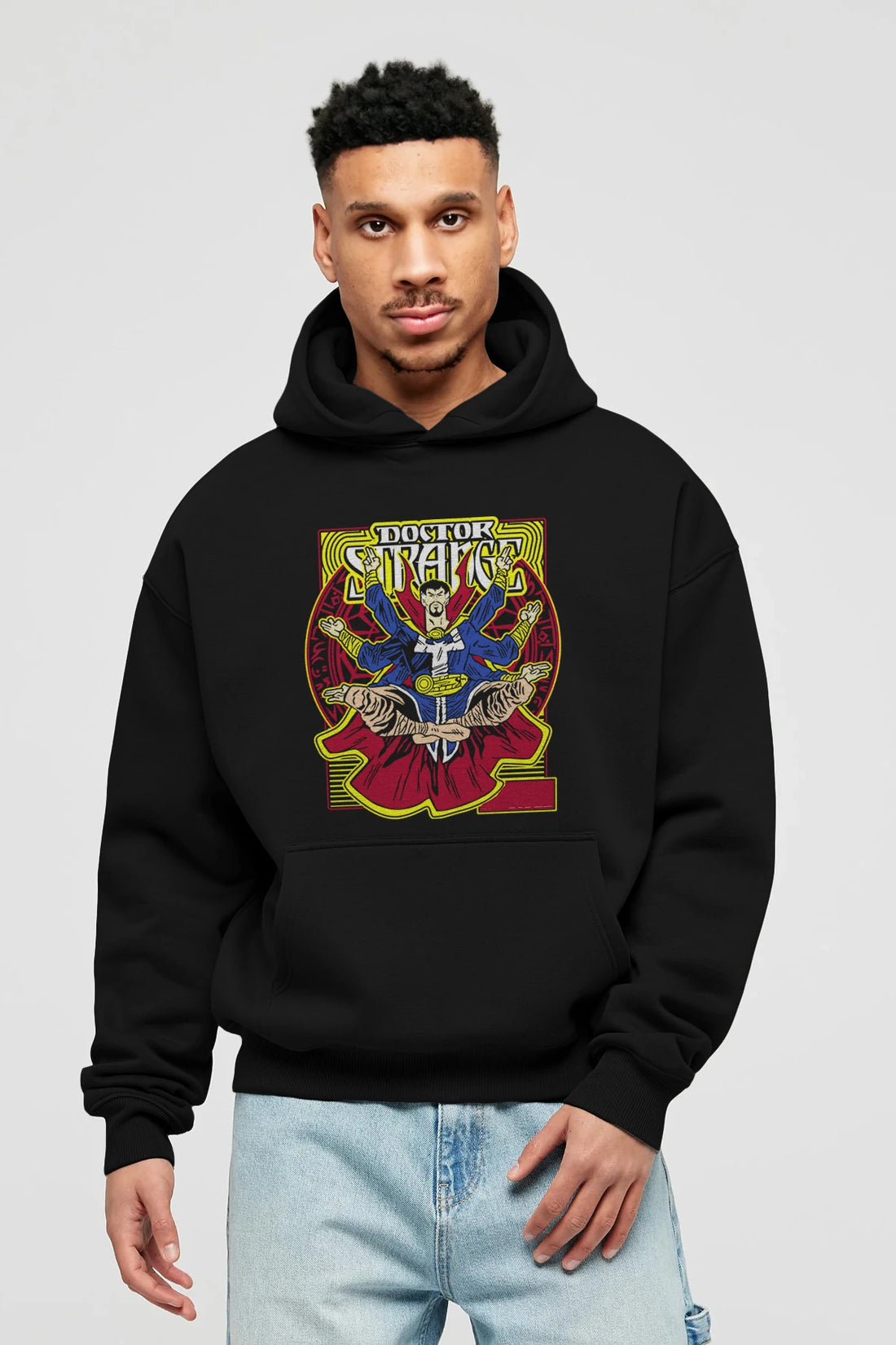 Doctor Strange (1) Ön Baskılı Hoodie Oversize Kapüşonlu Sweatshirt Erkek Kadın Unisex