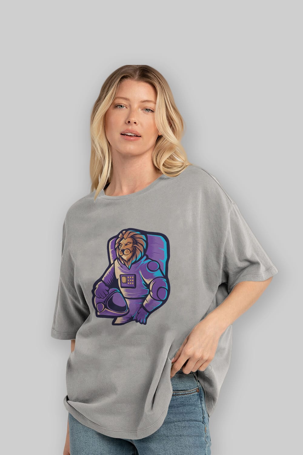 Astroking Ön Baskılı Oversize t-shirt Erkek Kadın Unisex