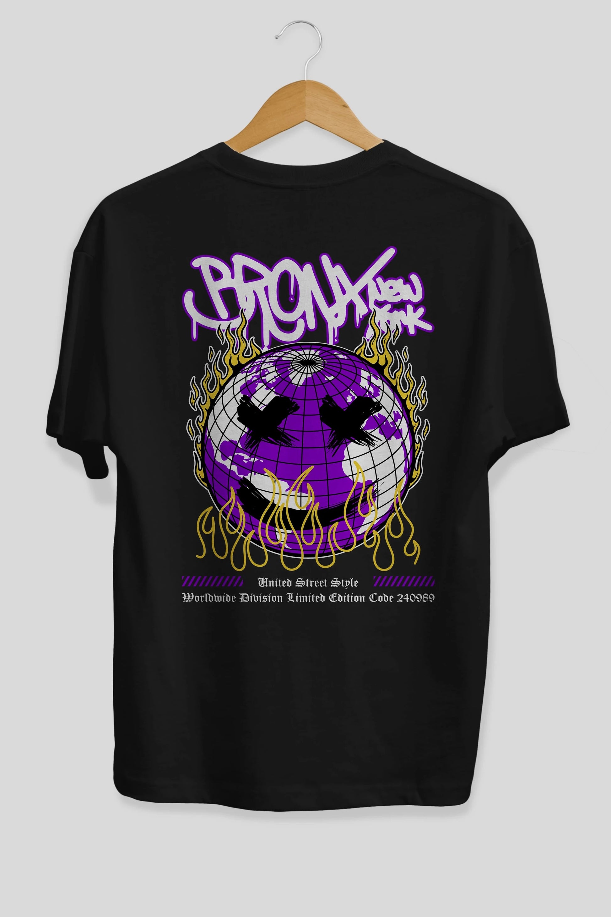 Bronx New York Arka Baskılı Oversize t-shirt Erkek Kadın Unisex