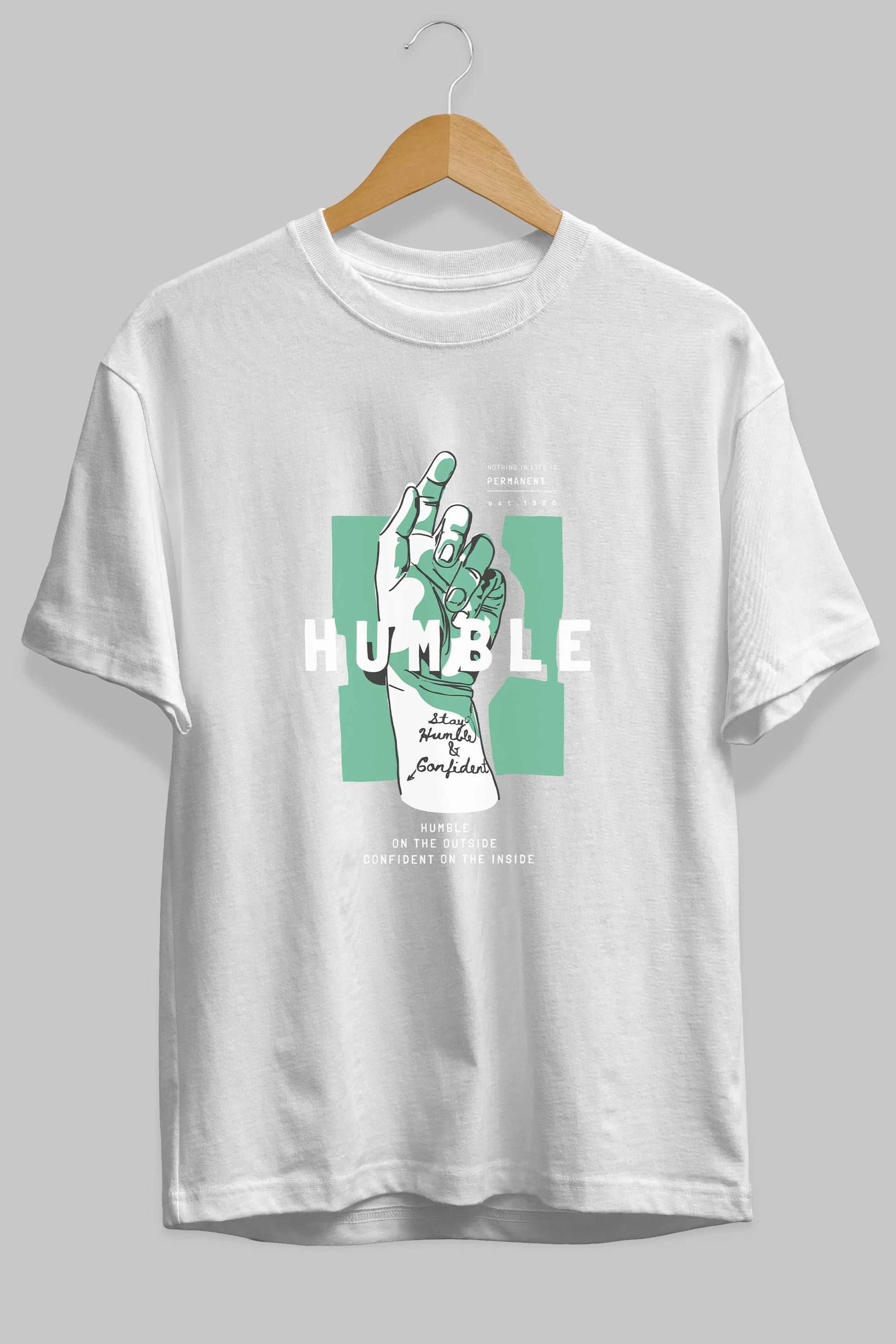 Humble Ön Baskılı Oversize t-shirt Erkek Kadın Unisex