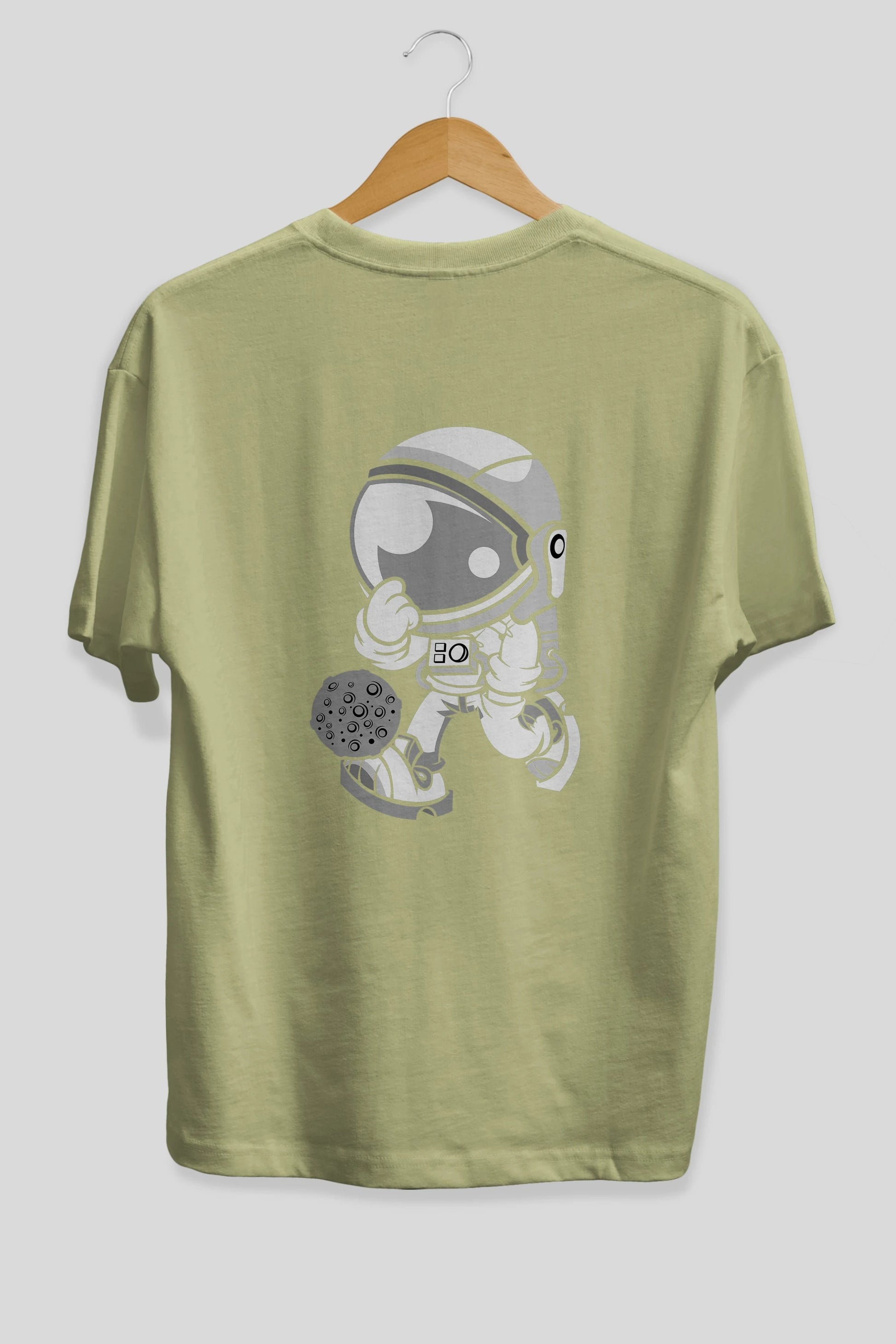Street Astronaut Arka Baskılı Oversize t-shirt Erkek Kadın Unisex %100 Pamuk tişort