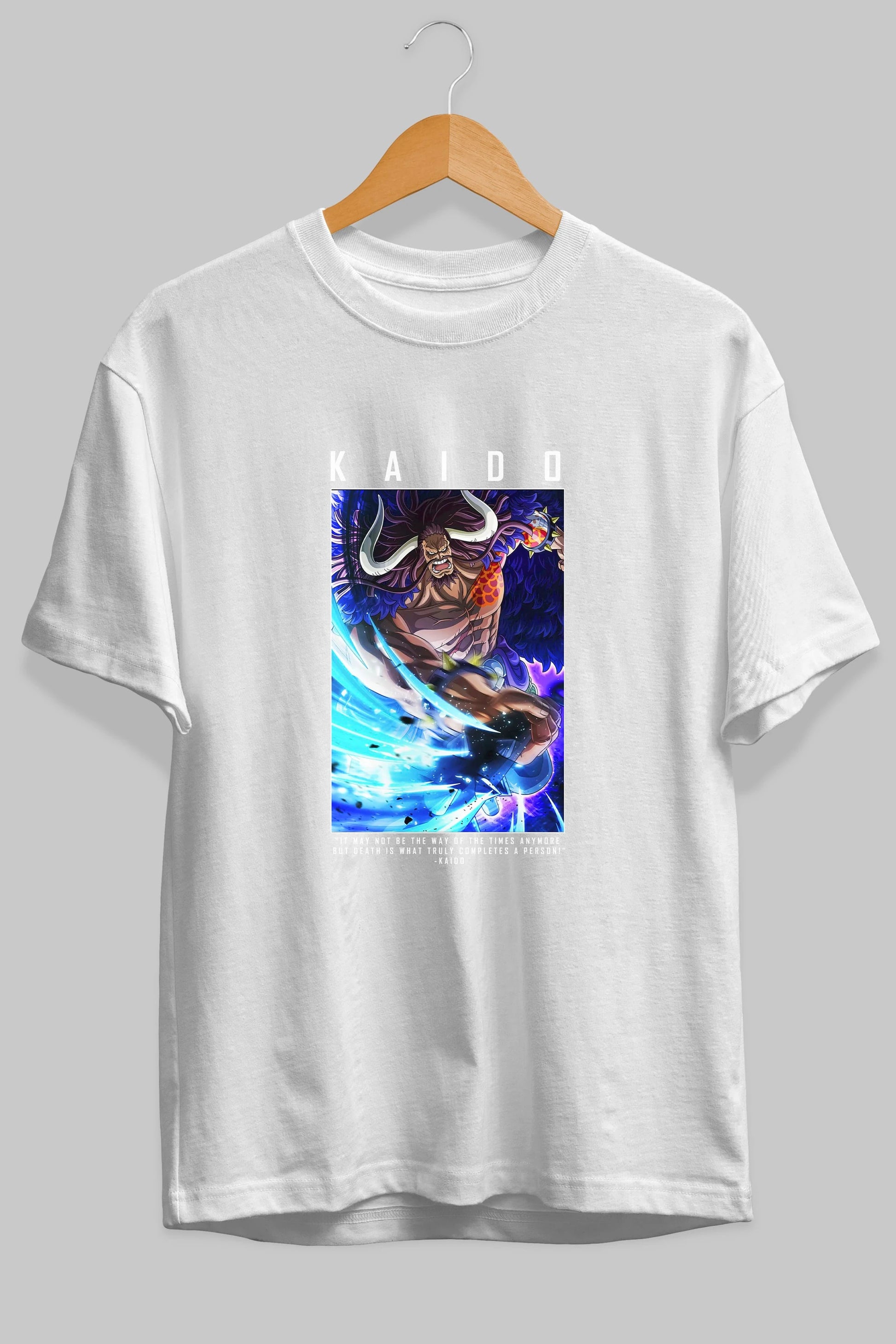Kaido 2 Anime Ön Baskılı Oversize t-shirt Erkek Kadın Unisex