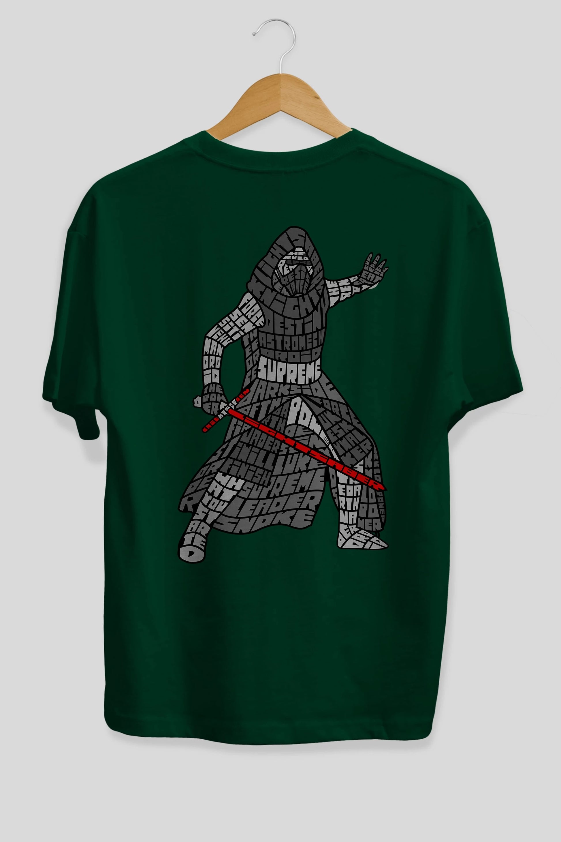 Kylo Arka Baskılı Oversize t-shirt %100 pamuk Erkek Kadın Unisex