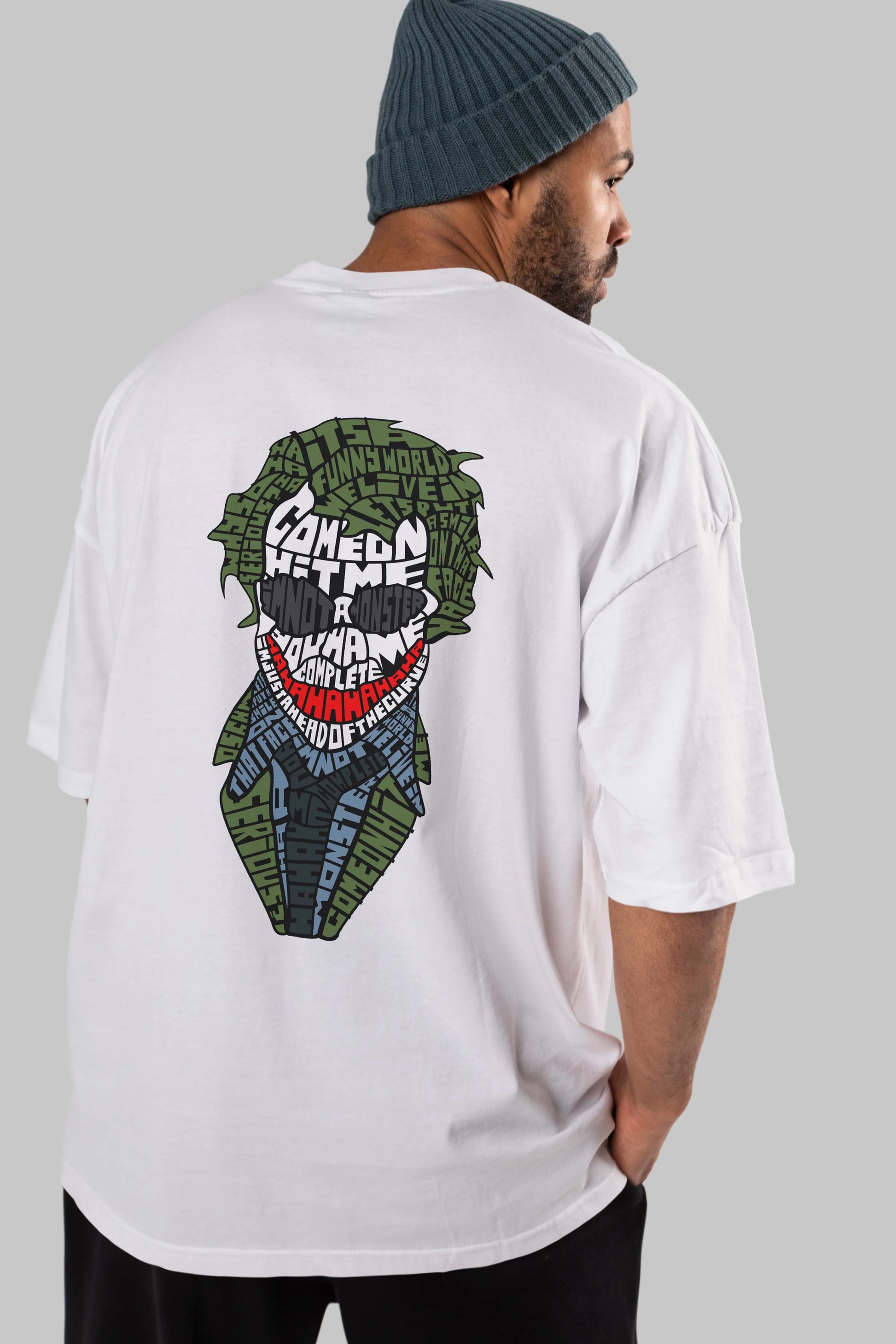 Why So Serious Arka Baskılı Oversize t-shirt %100 pamuk Erkek Kadın Unisex