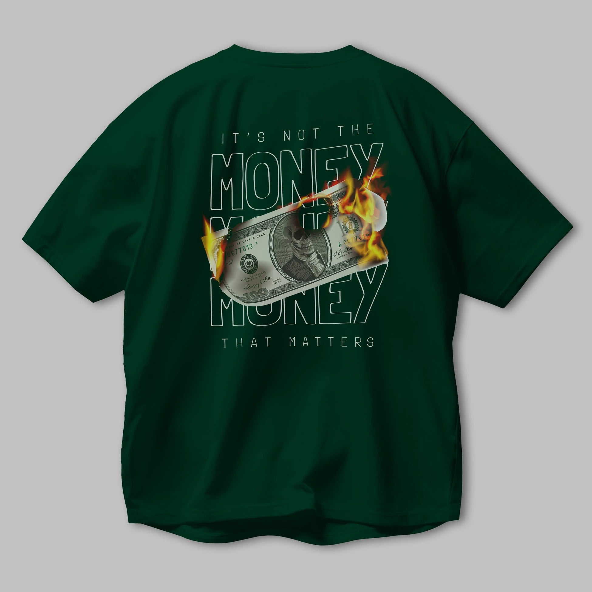 Teddy Bear Its Not The Money Arka Baskılı Oversize t-shirt Erkek Kadın Unisex %100 Pamuk