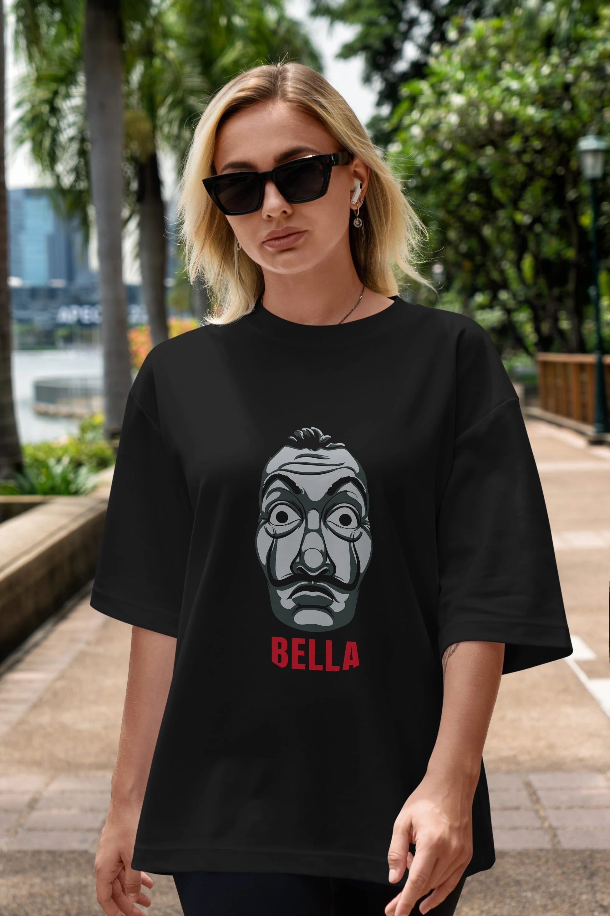 La Casa De Papel (12) Ön Baskılı Oversize t-shirt Erkek Kadın Unisex %100 Pamuk Bisiklet Yaka tişort