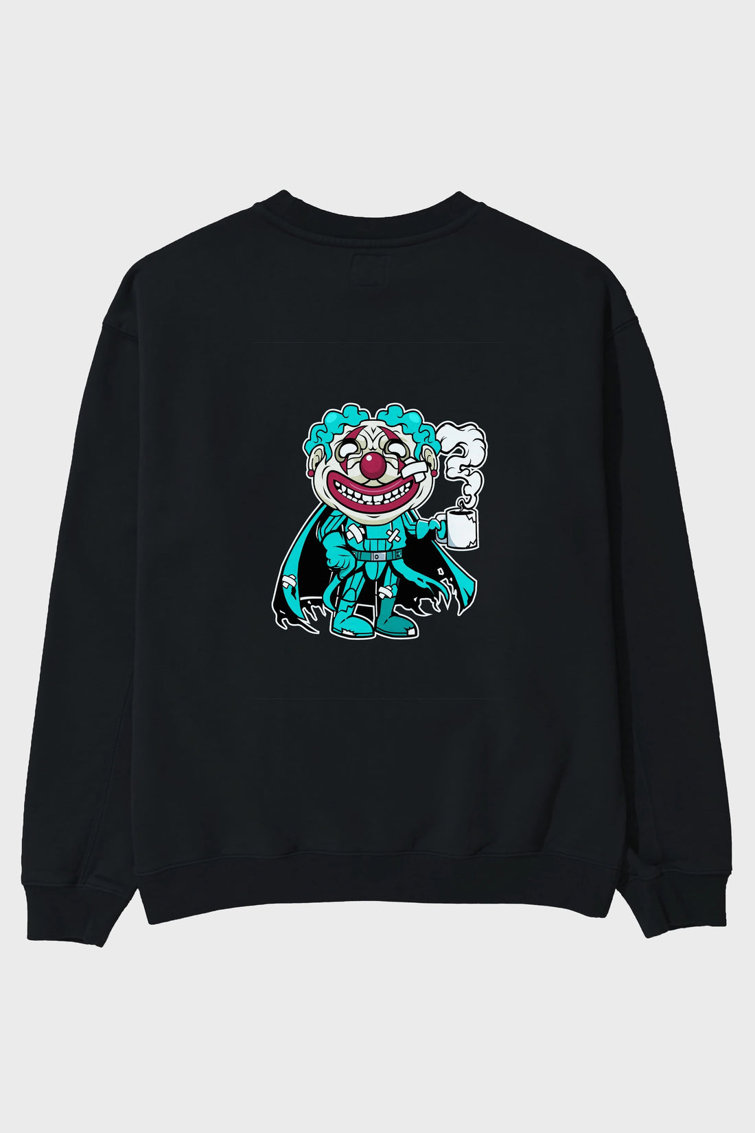 Super Clown Arka Baskılı Oversize Sweatshirt Erkek Kadın Unisex