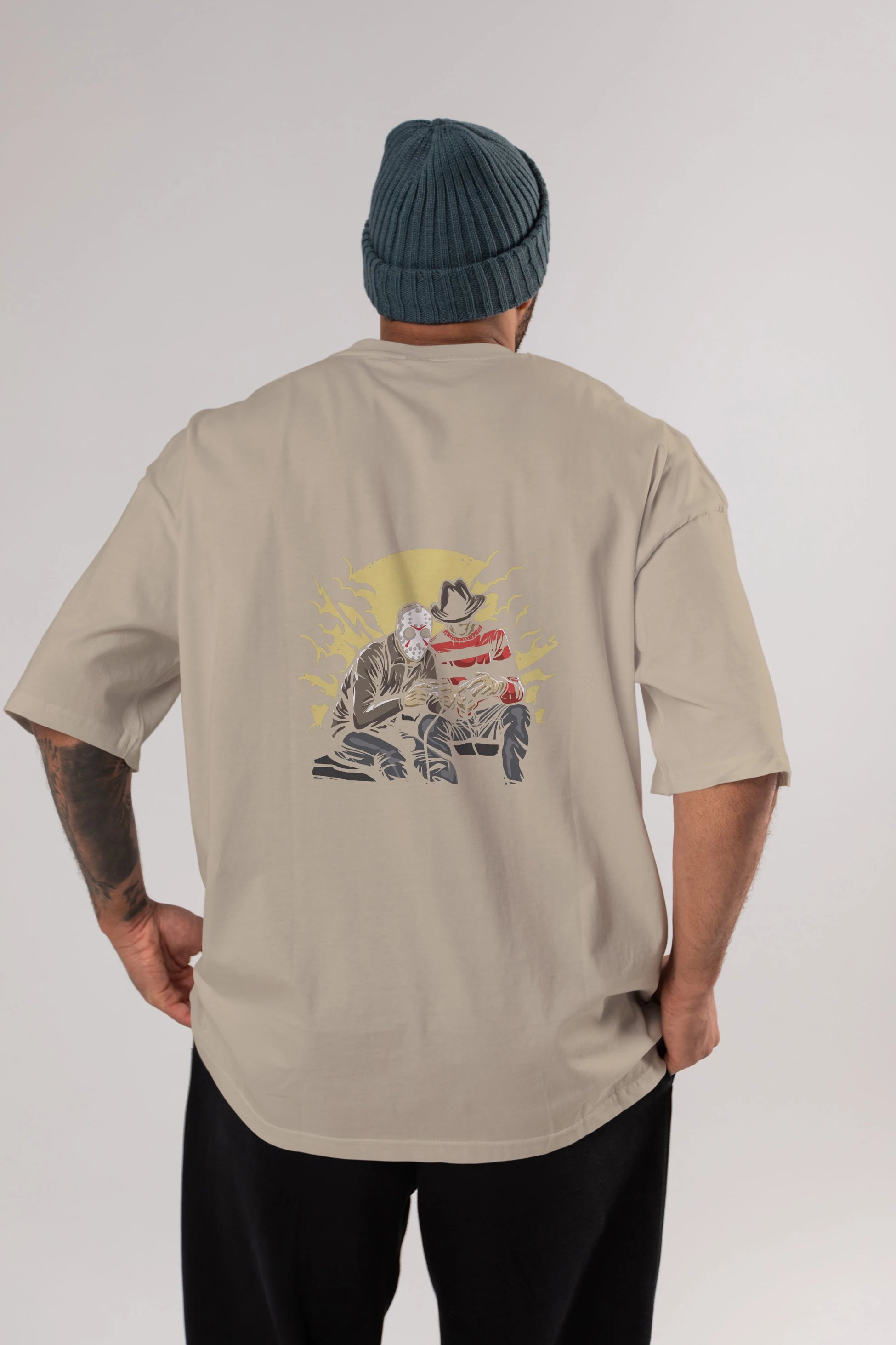 Dark Gamers Arka Baskılı Oversize t-shirt Erkek Kadın Unisex %100 Pamuk