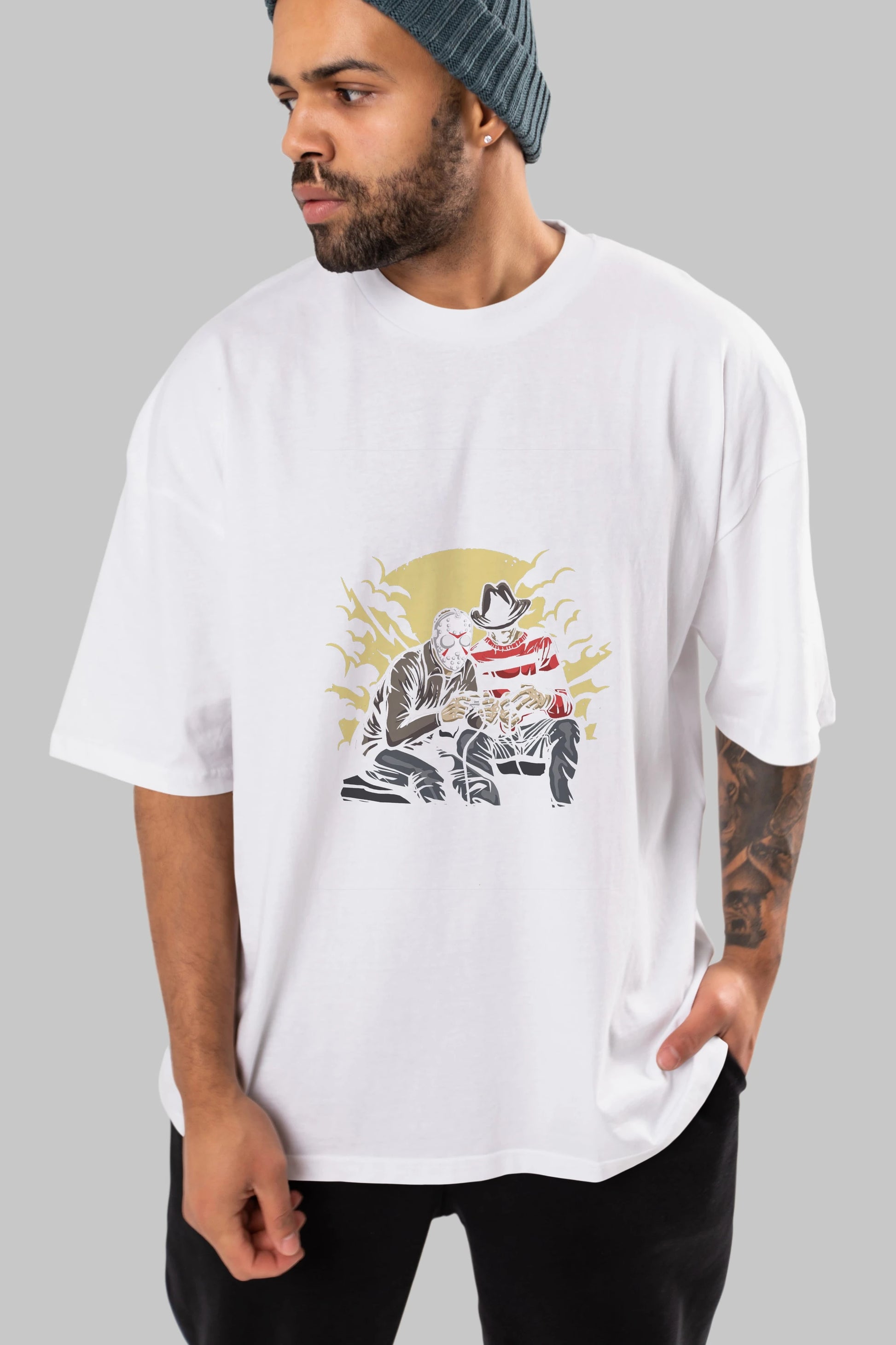 Dark Gamers Ön Baskılı Oversize t-shirt Erkek Kadın Unisex %100 Pamuk tişort