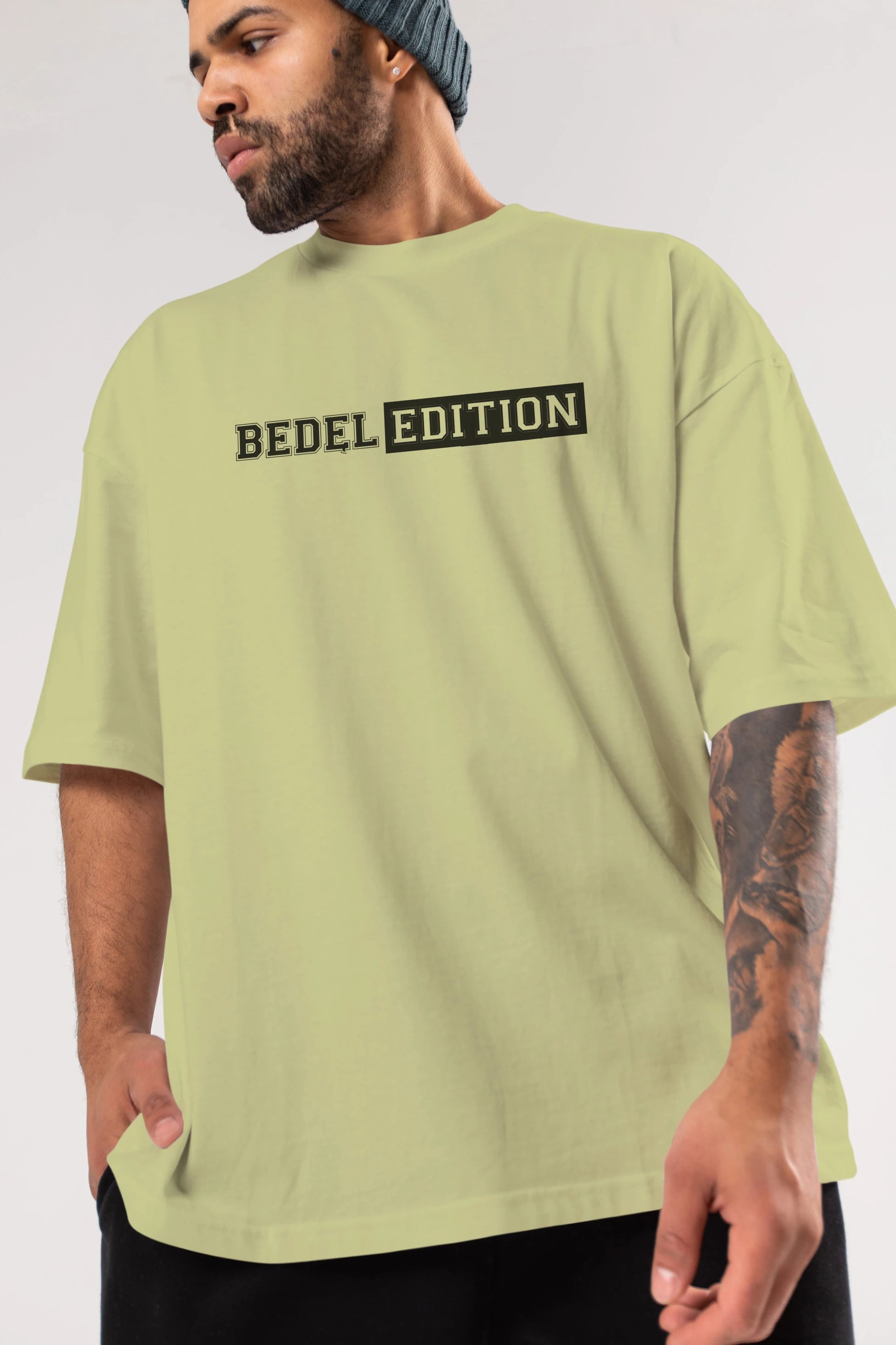 Bedel Edition Ön Baskılı Oversize t-shirt %100 pamuk Erkek Kadın Unisex