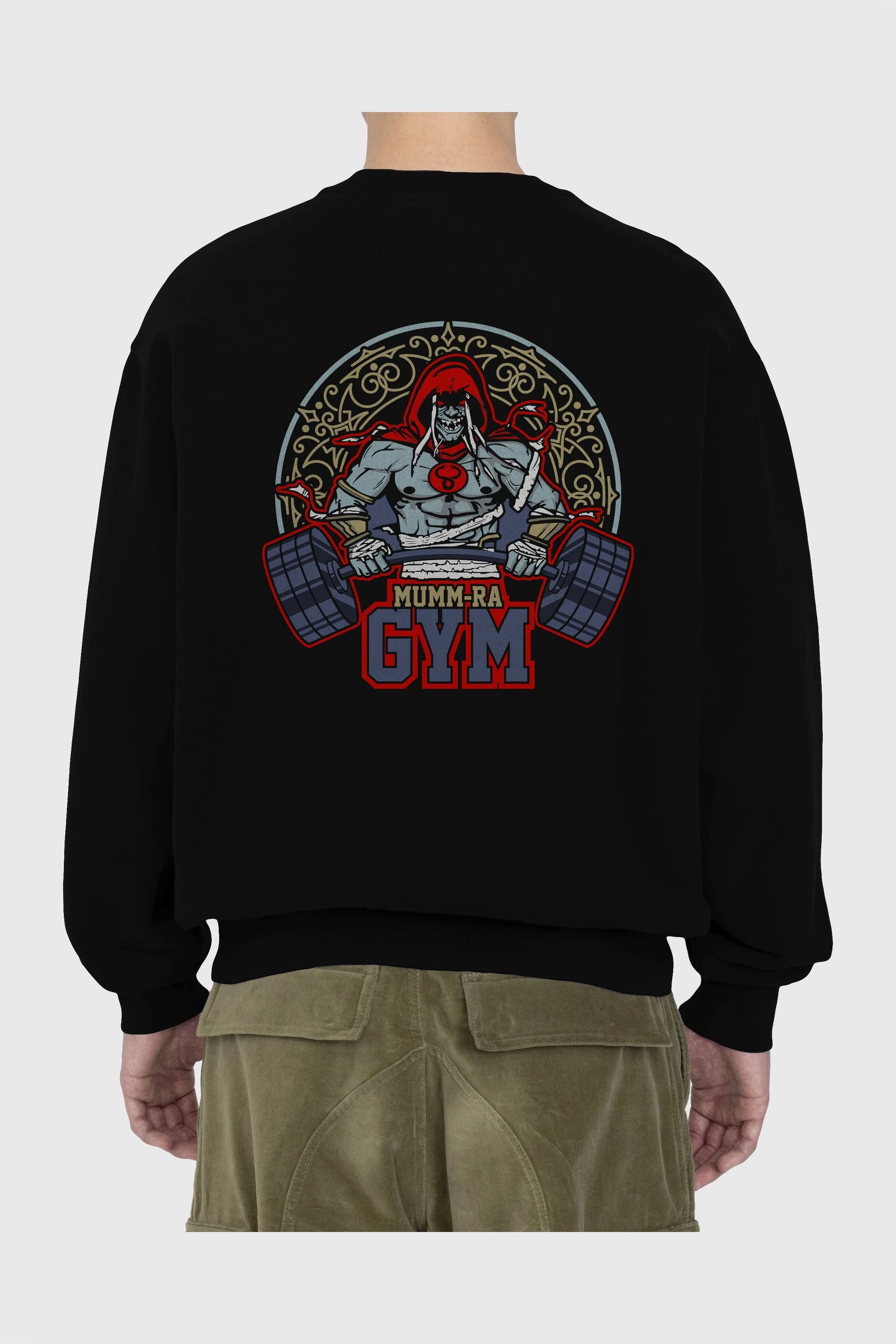 Mumm-ra GYM Arka Baskılı Oversize Sweatshirt Erkek Kadın Unisex