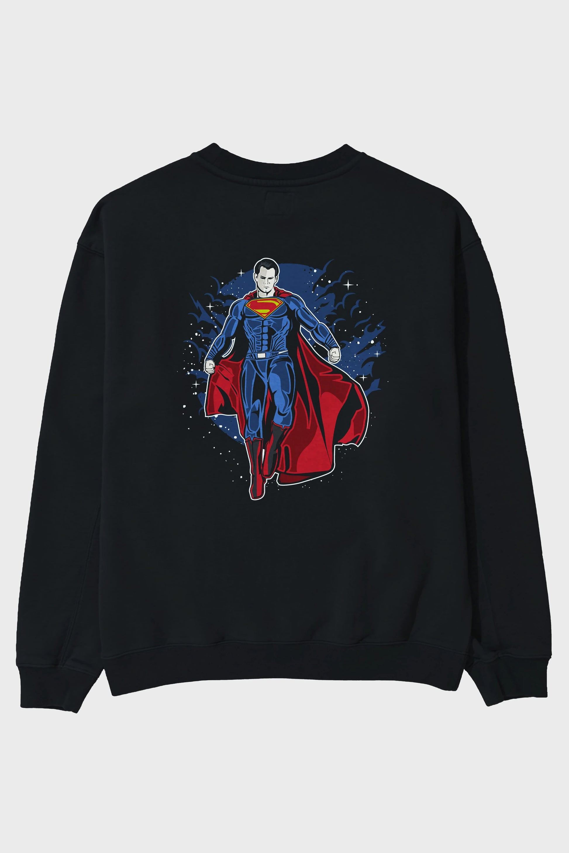 SUPERMAN Arka Baskılı Oversize Sweatshirt Erkek Kadın Unisex