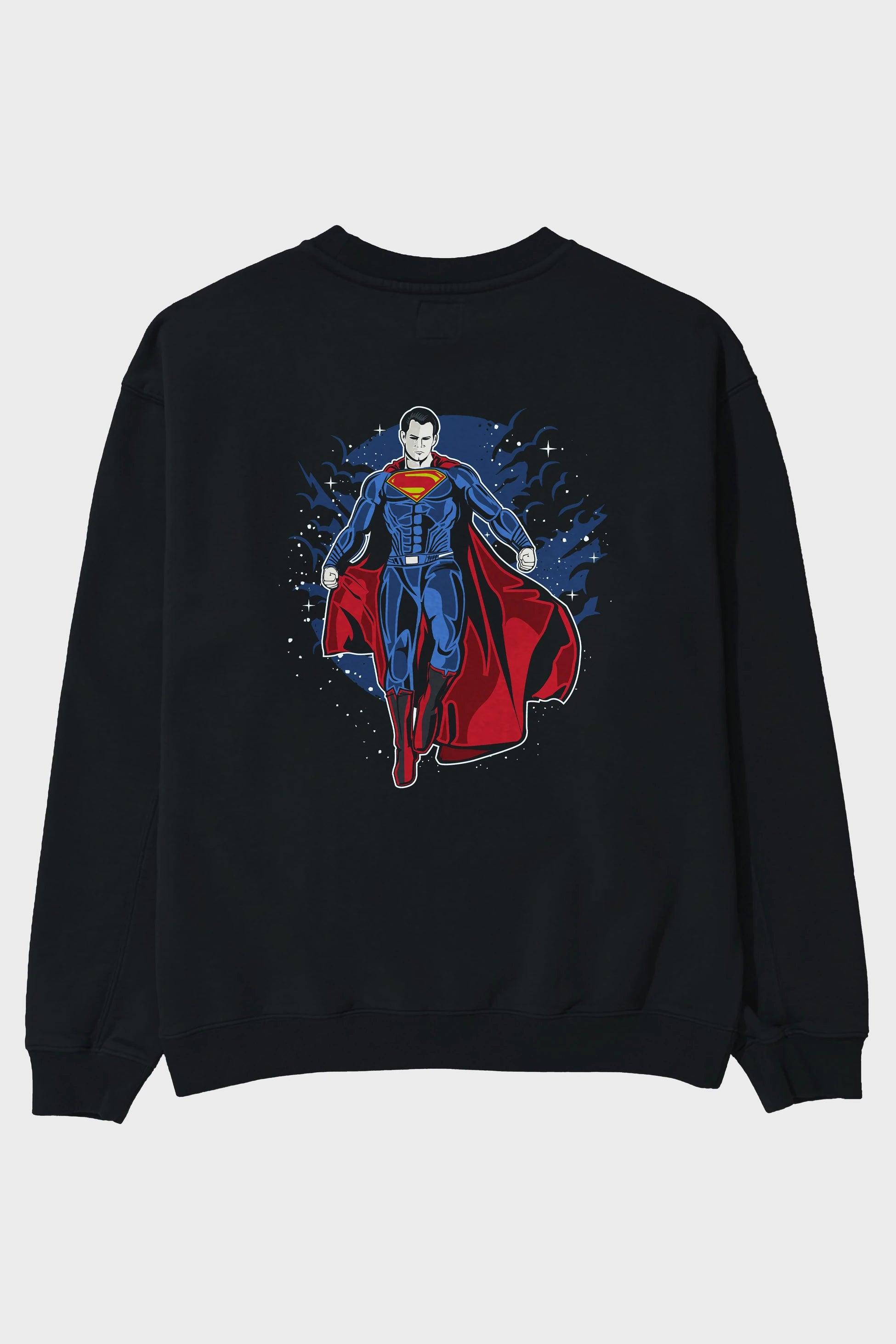 SUPERMAN Arka Baskılı Oversize Sweatshirt Erkek Kadın Unisex