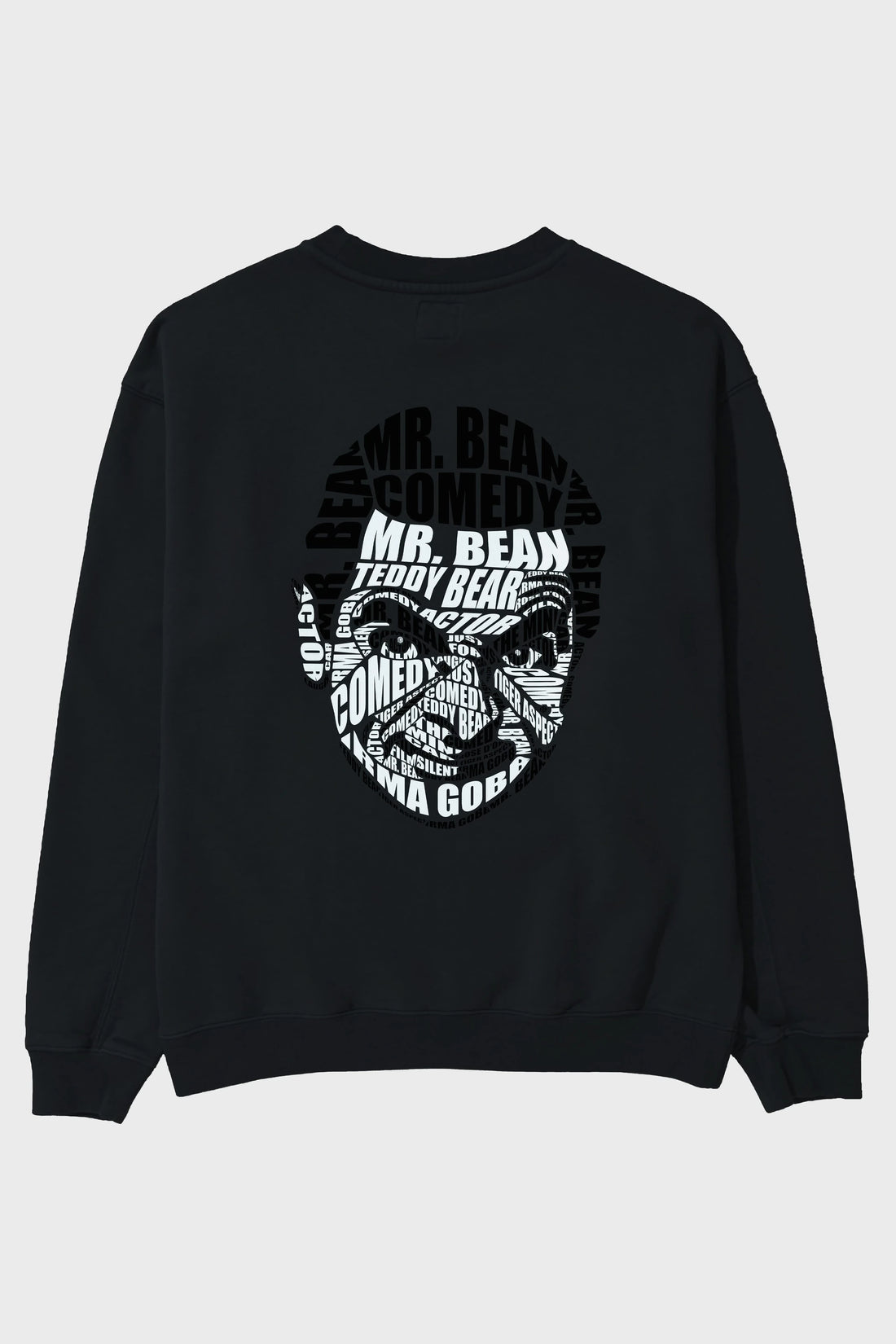 Mr Bean Calligram Arka Baskılı Oversize Sweatshirt Erkek Kadın Unisex
