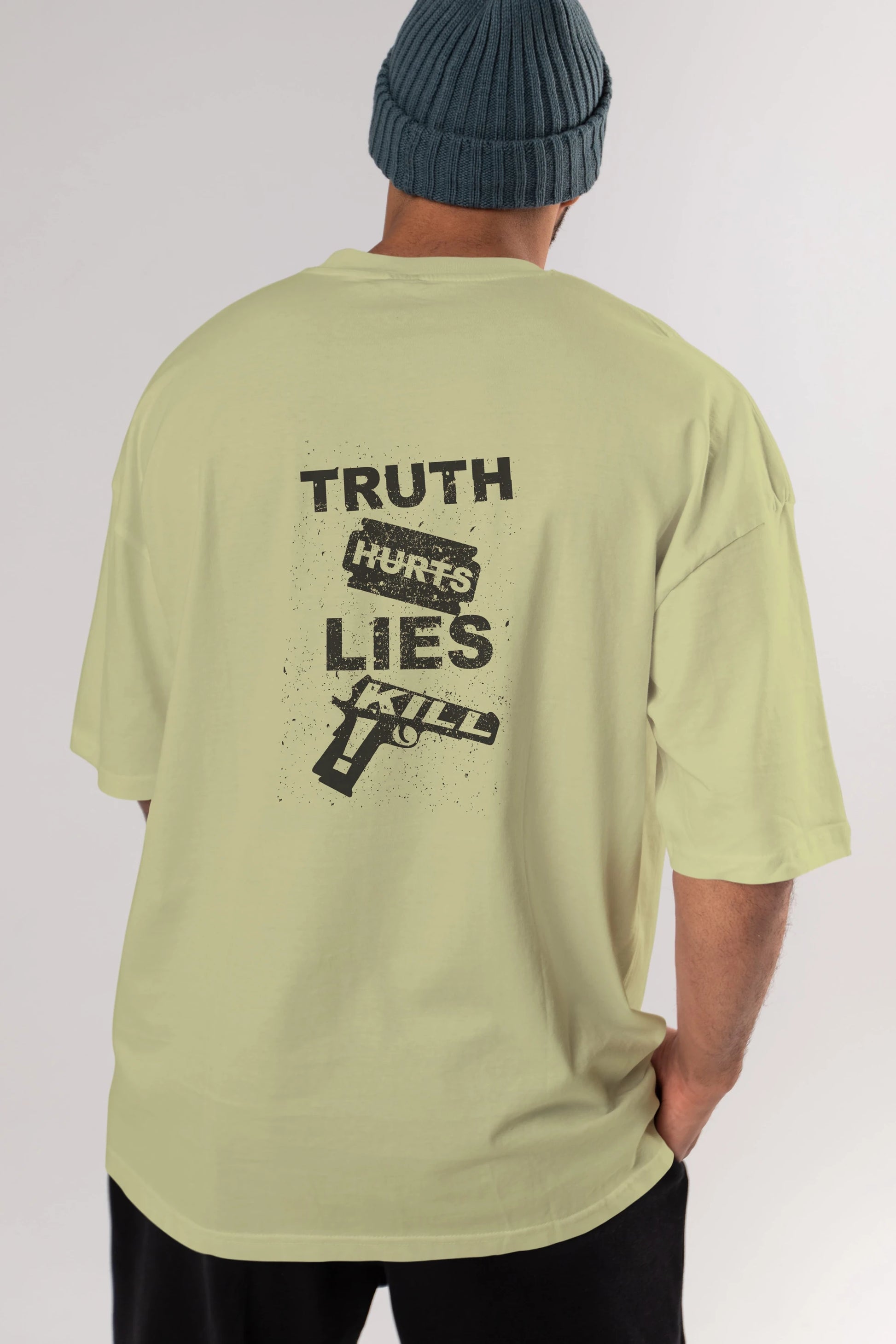 Truth Hurts Arka Baskılı Oversize t-shirt %100 pamuk Erkek Kadın Unisex