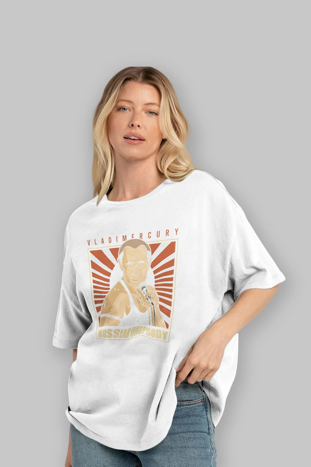 Freddy Puttin Ön Baskılı Oversize t-shirt Erkek Kadın Unisex %100 Pamuk tişort