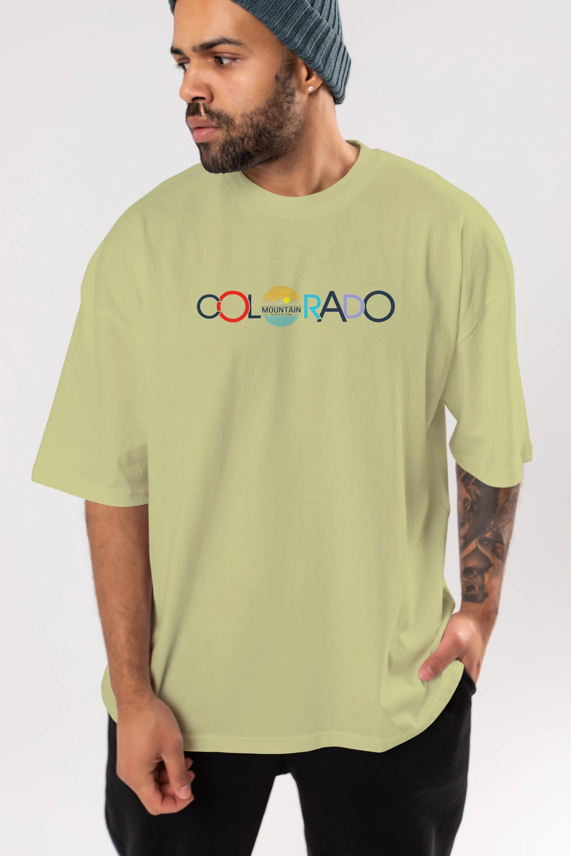 Colorado Ön Baskılı Oversize t-shirt Erkek Kadın Unisex