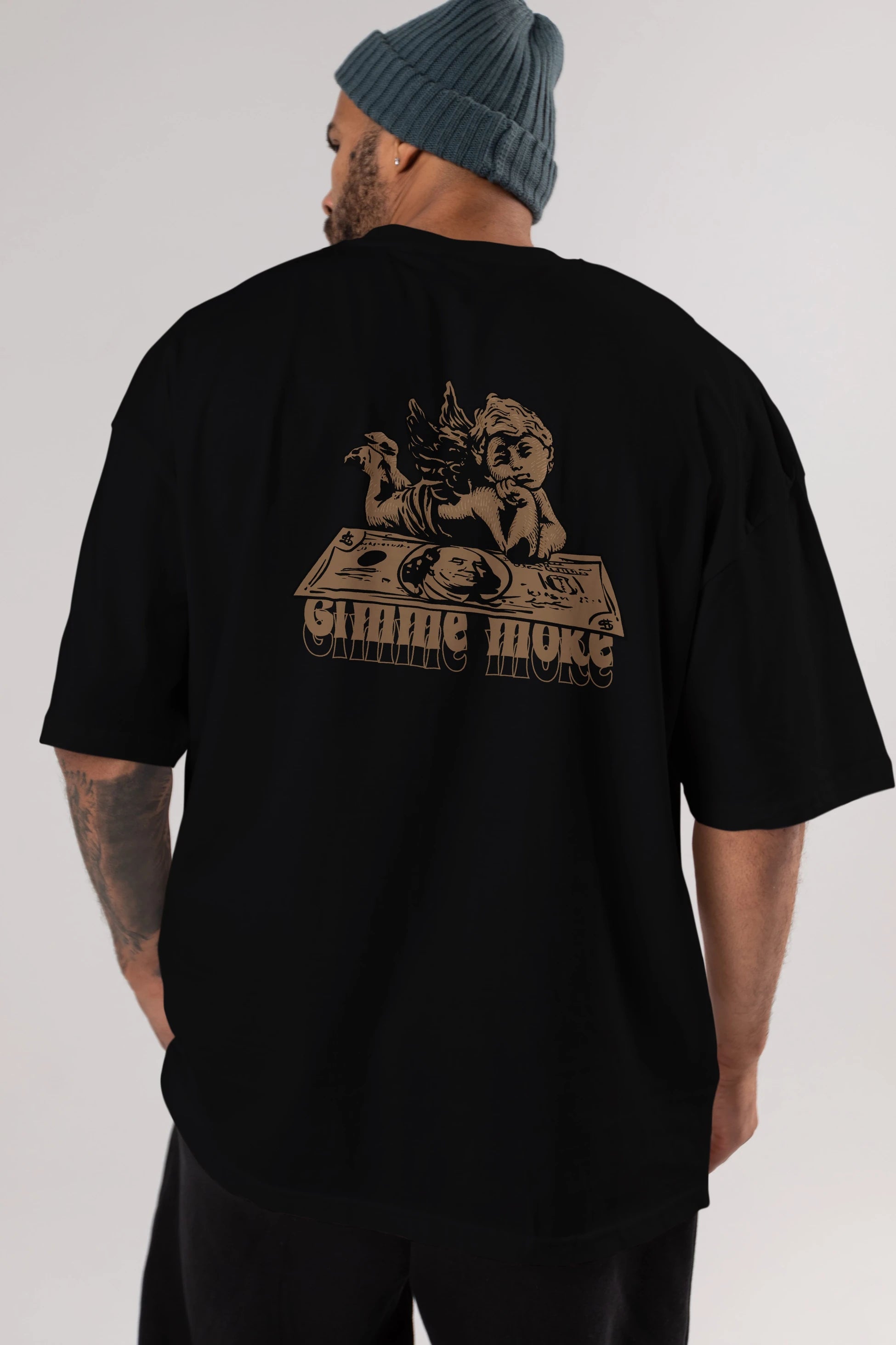 Gimme More Arka Baskılı Oversize t-shirt Erkek Kadın Unisex