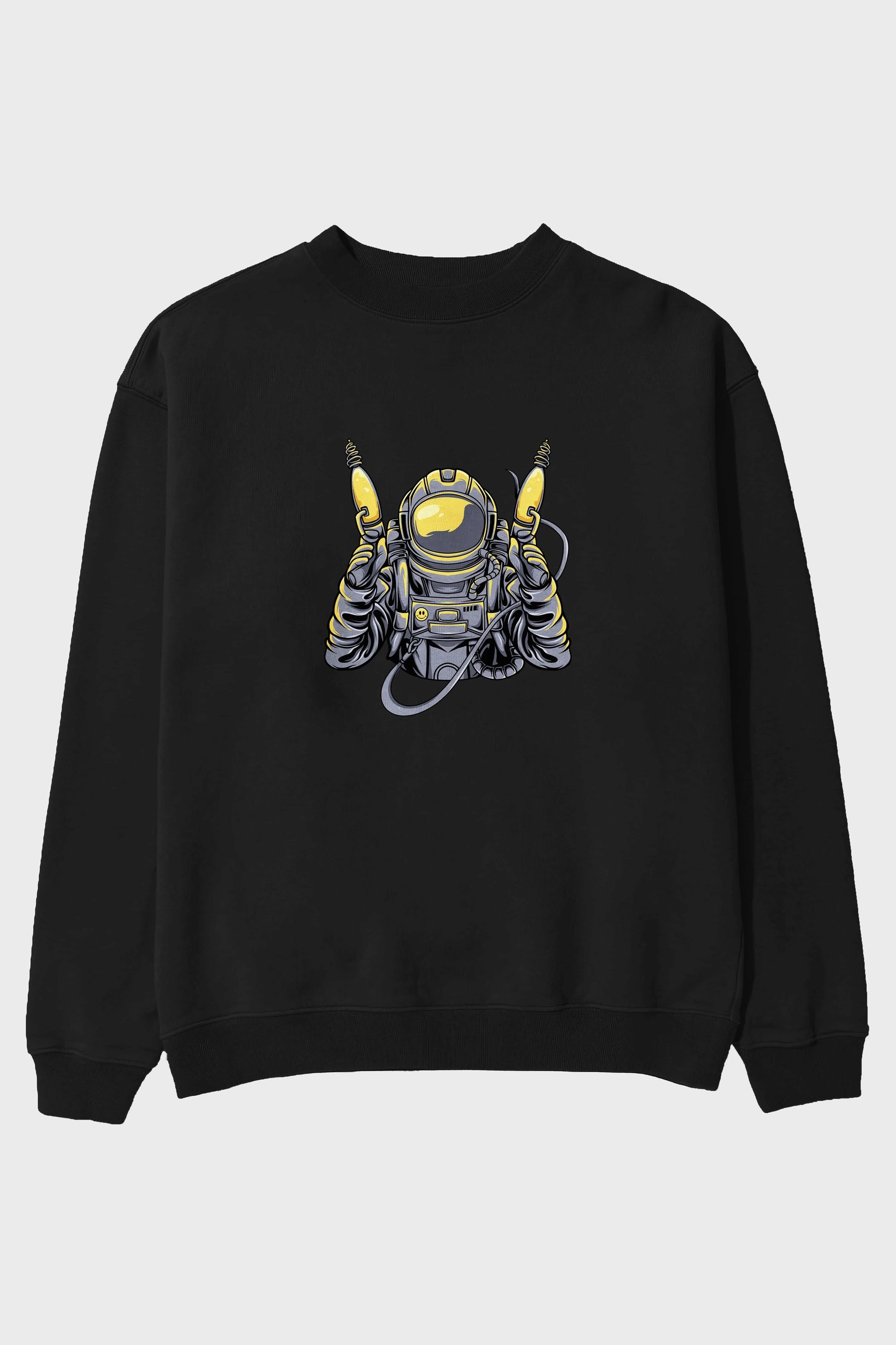 Alien Hunter Ön Baskılı Oversize Sweatshirt Erkek Kadın Unisex