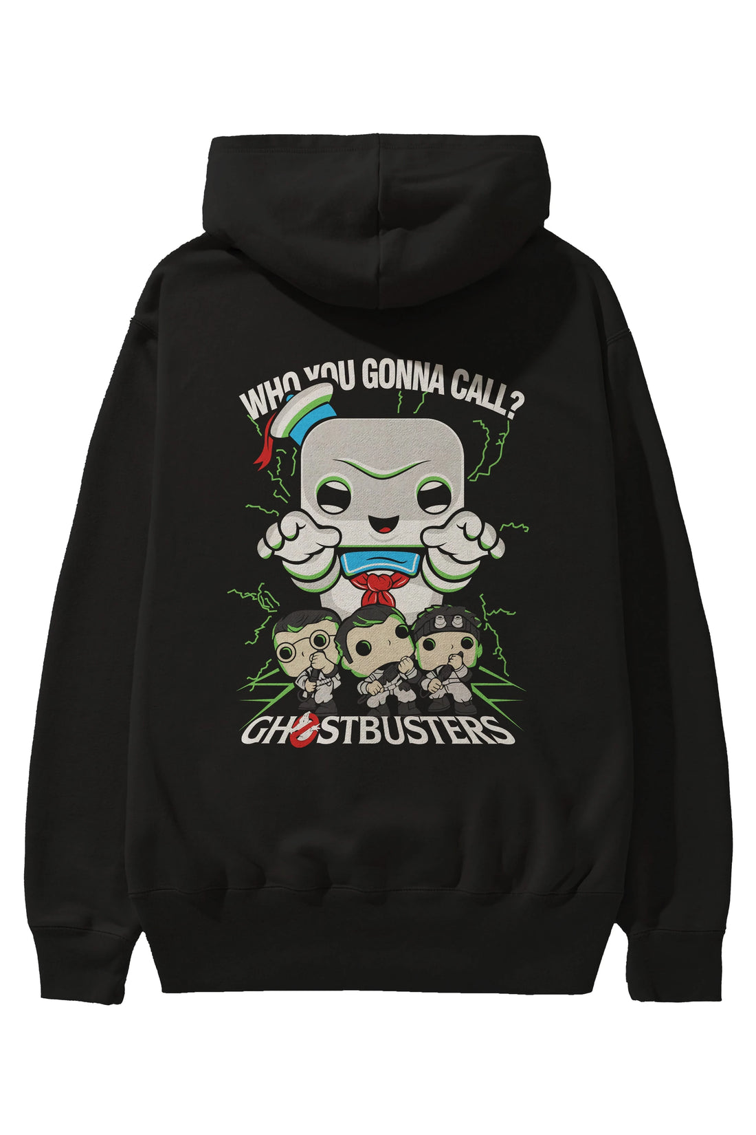 Ghostbusters Arka Baskılı Hoodie Oversize Kapüşonlu Sweatshirt Erkek Kadın Unisex