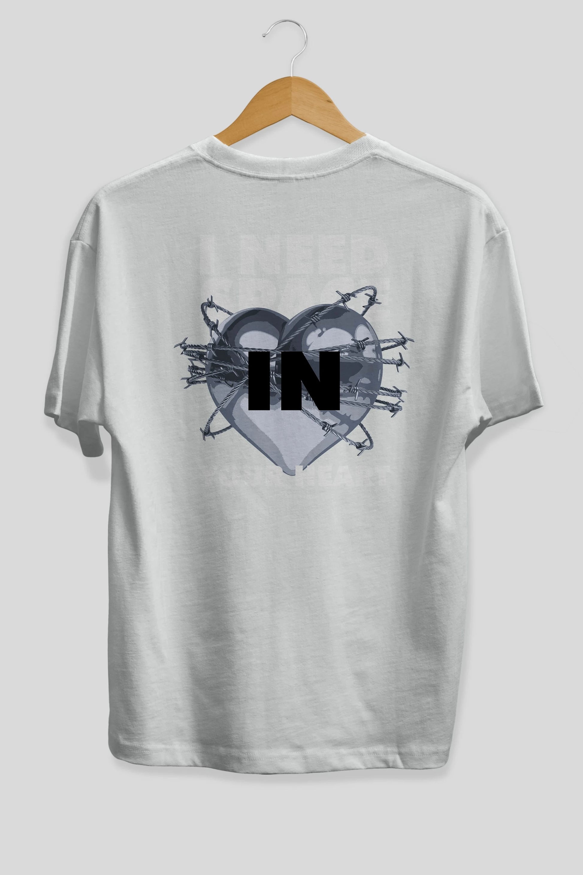 I Need Space Your Heart Arka Baskılı Oversize t-shirt Erkek Kadın Unisex