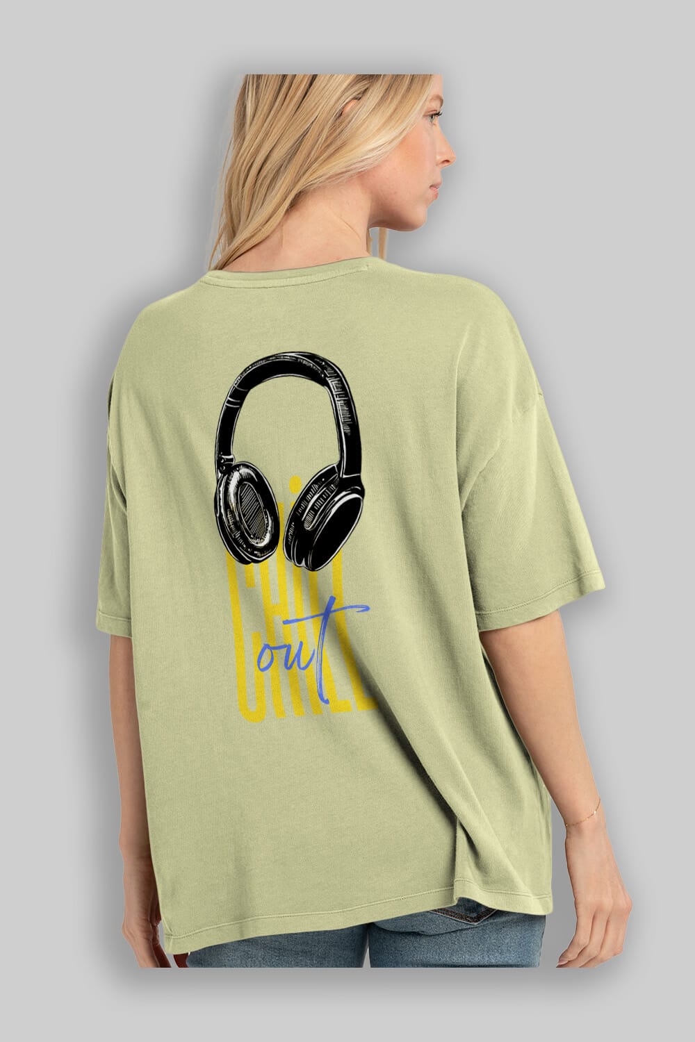 Chill Out Yazılı Arka Baskılı Oversize t-shirt Erkek Kadın Unisex