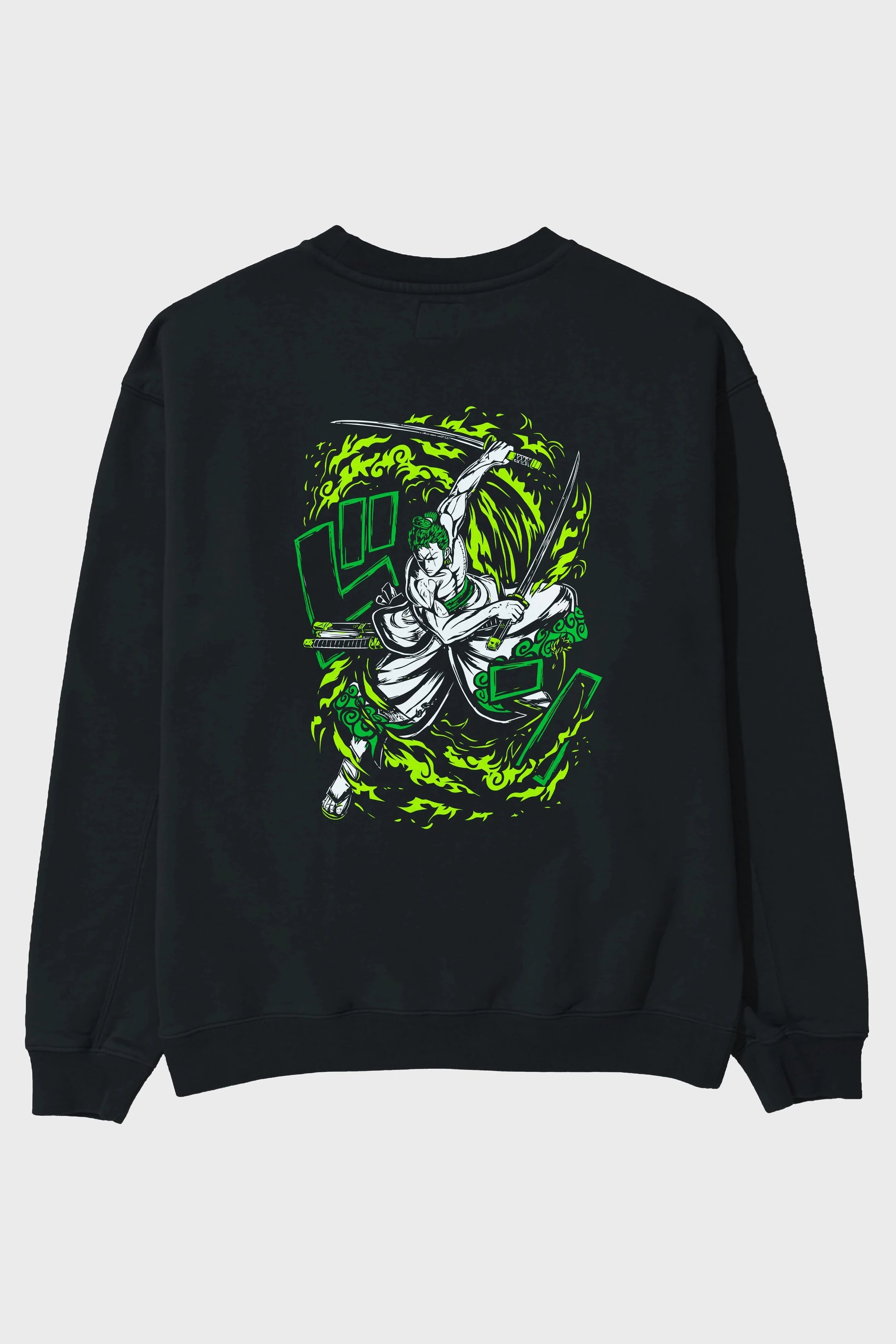 ZORO-ONE PIECE (2) Anime Arka Baskılı Oversize Sweatshirt Erkek Kadın Unisex
