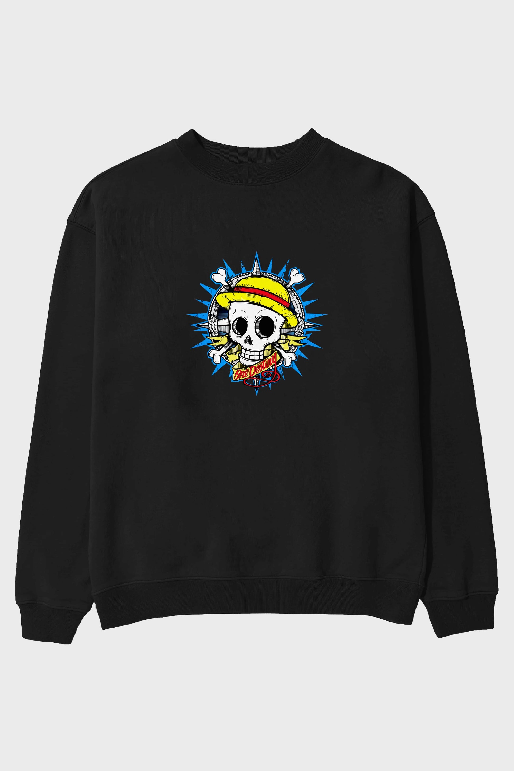 One destiny Ön Baskılı Anime Oversize Sweatshirt Erkek Kadın Unisex