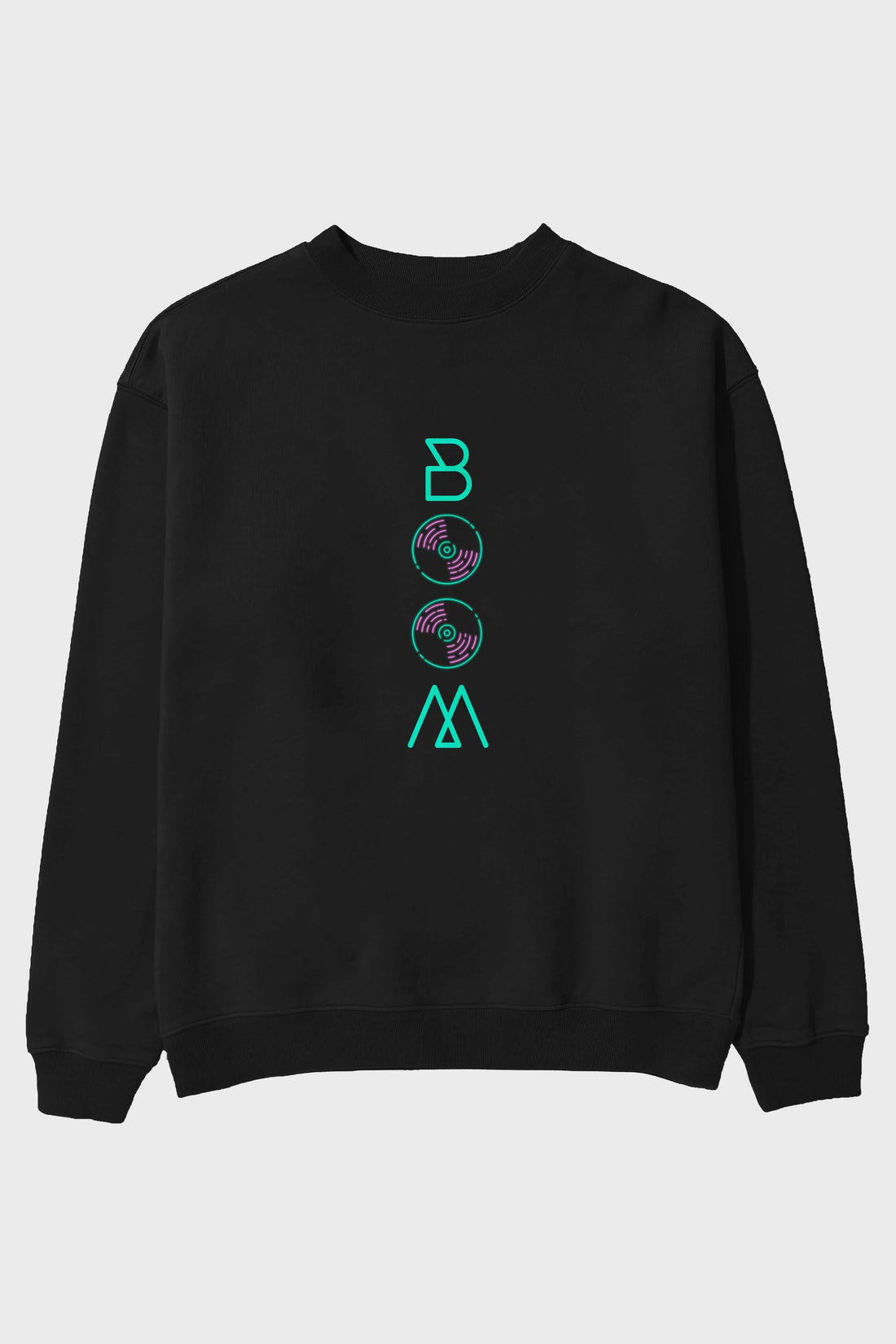 Boom Ön Baskılı Oversize Sweatshirt Erkek Kadın Unisex