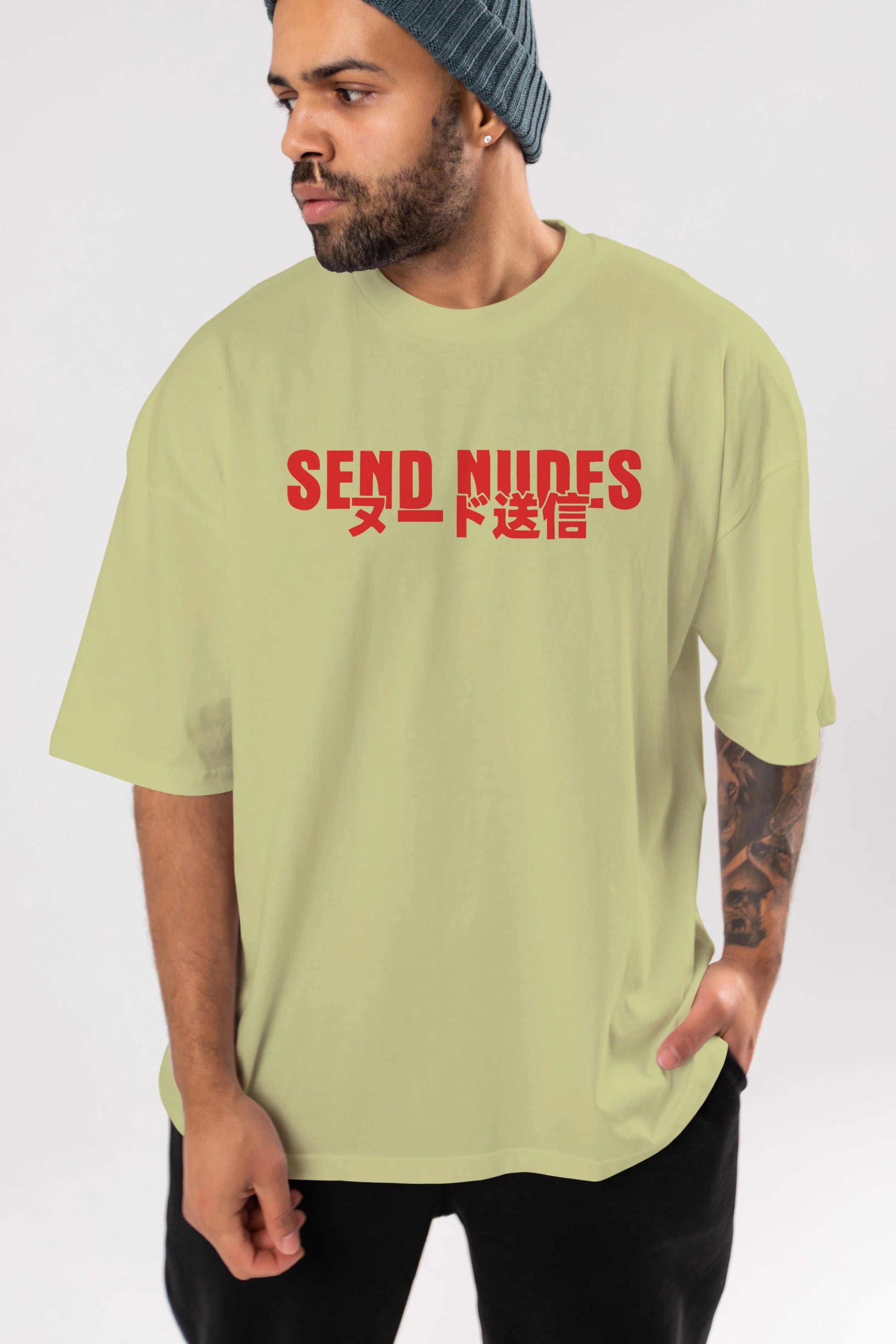 Send Nudes Ön Baskılı Oversize t-shirt %100 pamuk Erkek Kadın Unisex