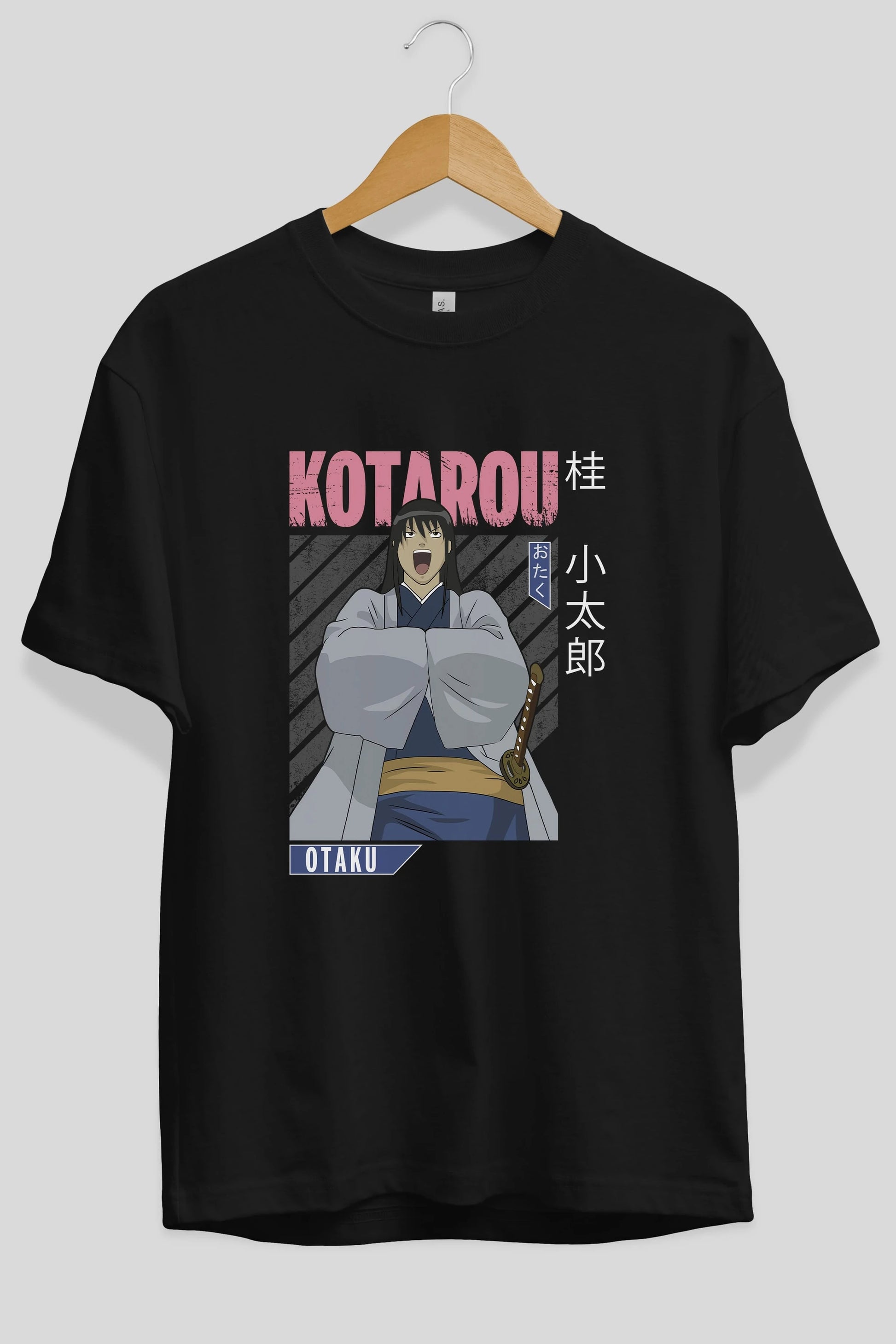 Kotarou Katsura GINTAMA 1 Anime Ön Baskılı Oversize t-shirt %100 pamuk Erkek Kadın Unisex