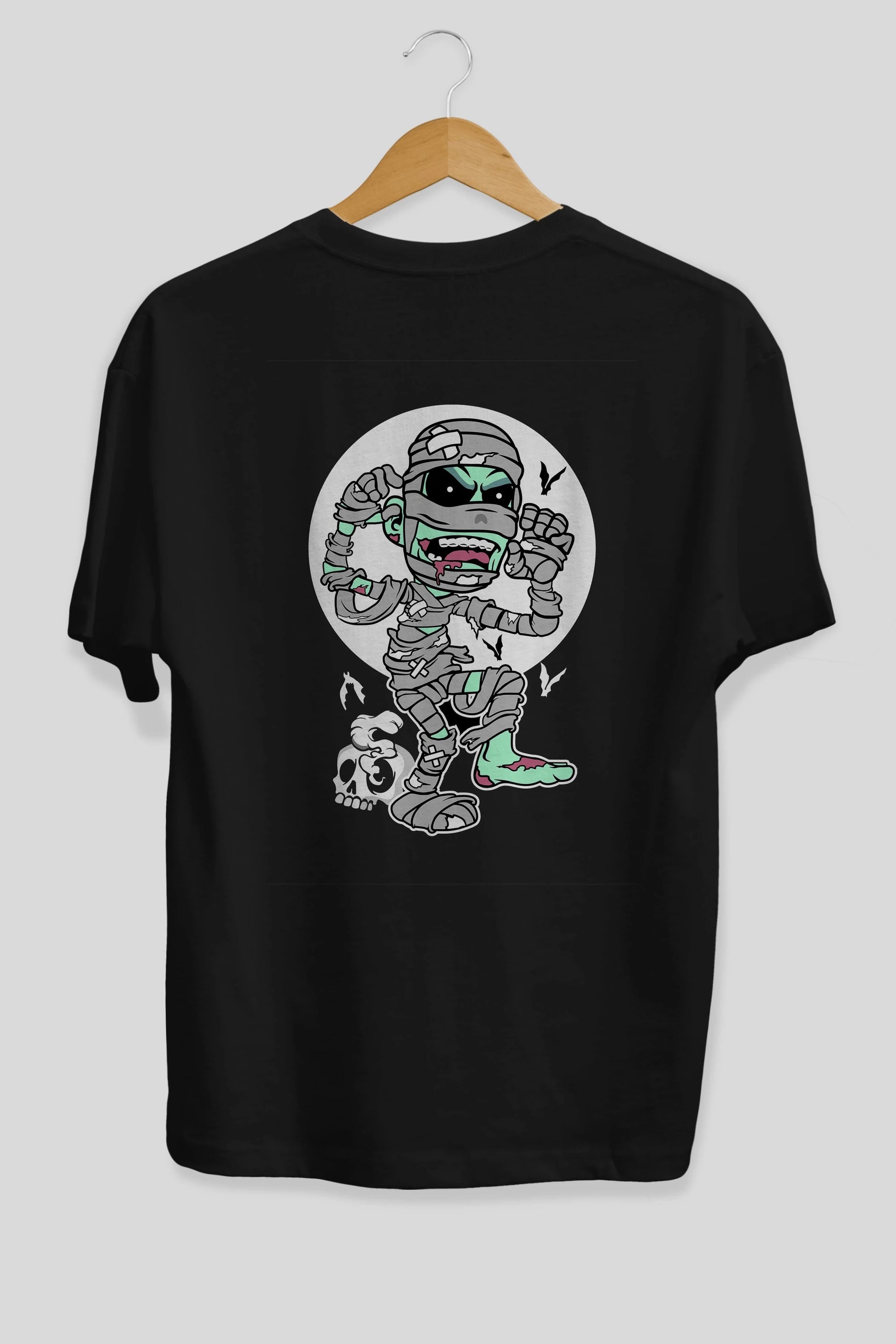 Mummy Arka Baskılı Oversize t-shirt Erkek Kadın Unisex %100 Pamuk tişort