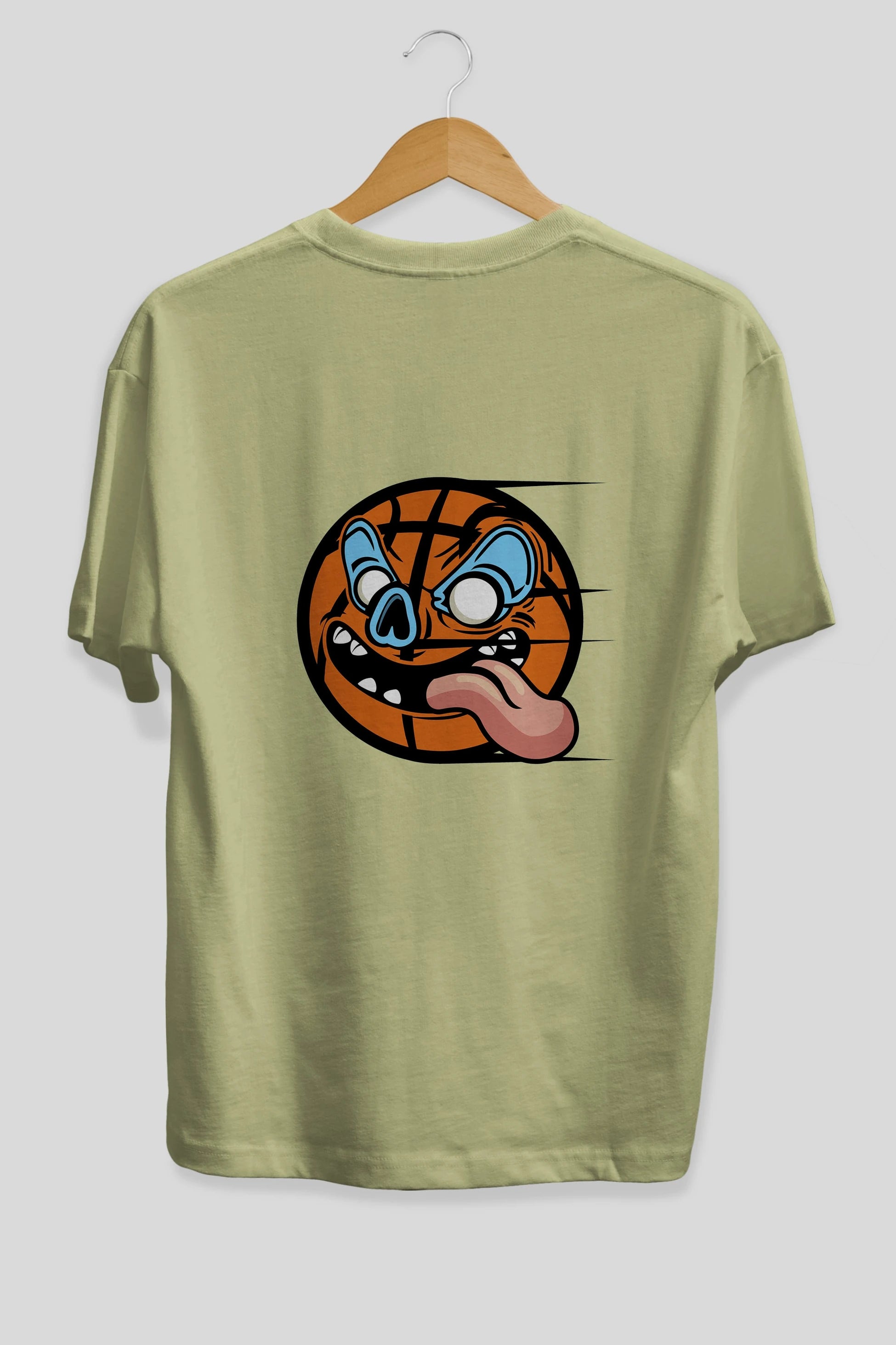 Basketball Arka Baskılı Oversize t-shirt Erkek Kadın Unisex %100 Pamuk tişort