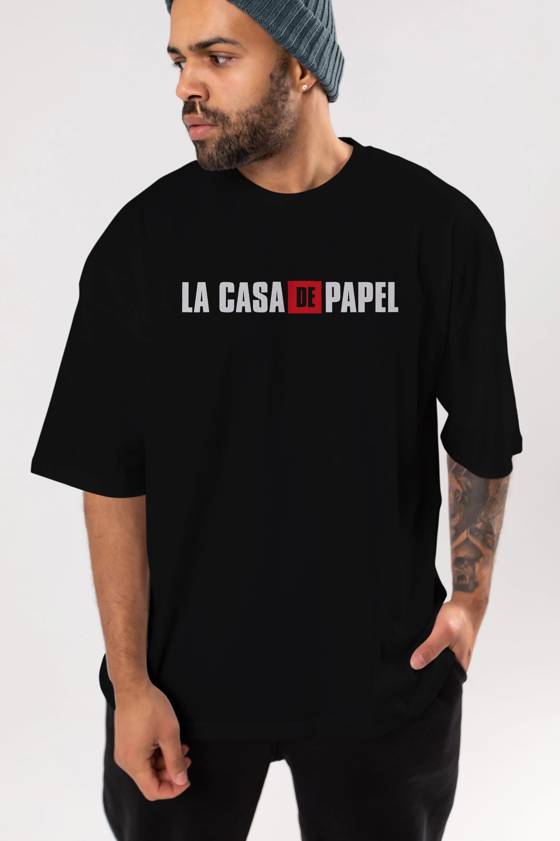 La Casa De Papel Ön Baskılı Oversize t-shirt %100 pamuk Erkek Kadın Unisex