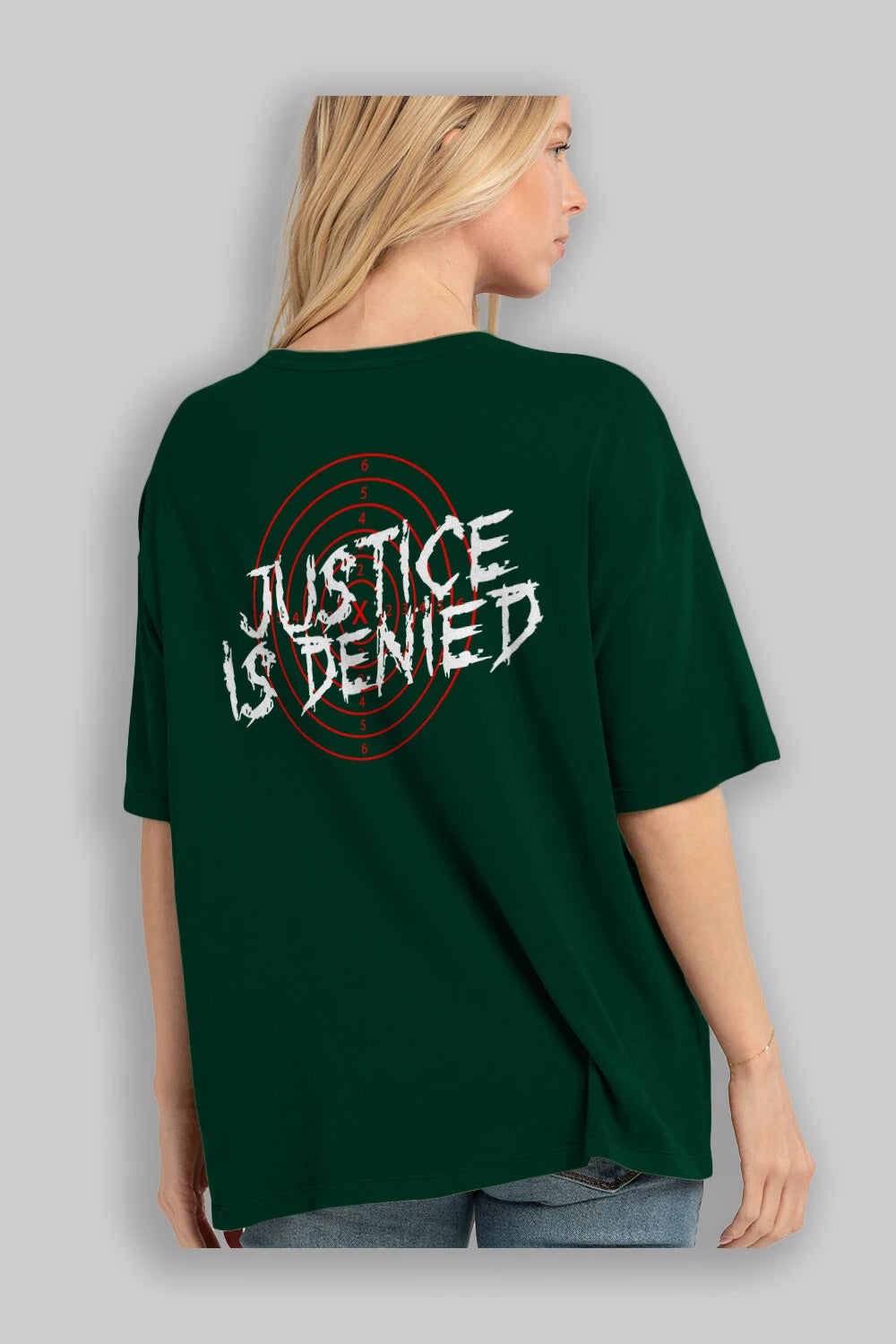 Justice is Denied Arka Baskılı Oversize t-shirt Erkek Kadın Unisex