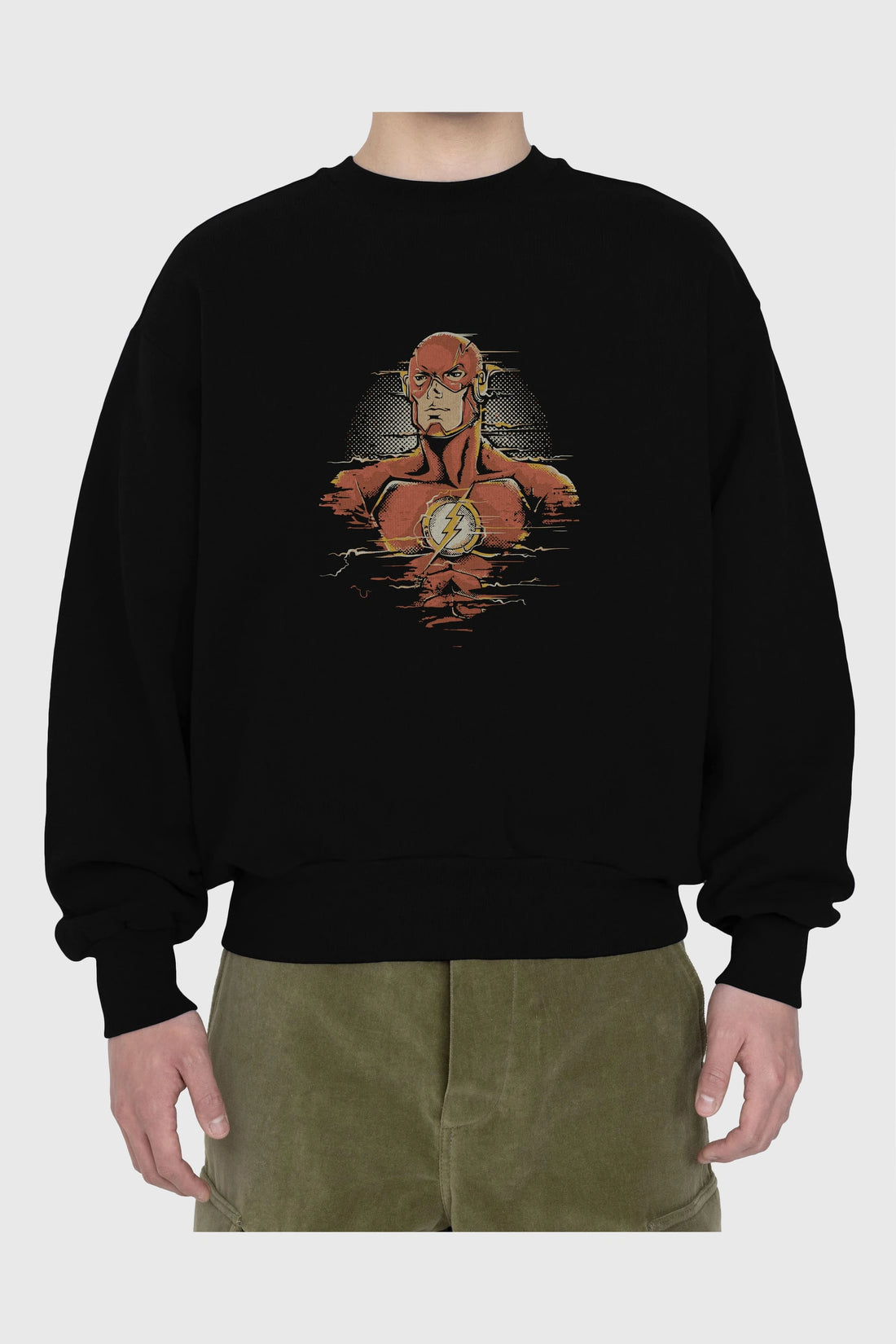 Flash Avengers Ön Baskılı Oversize Sweatshirt Erkek Kadın Unisex
