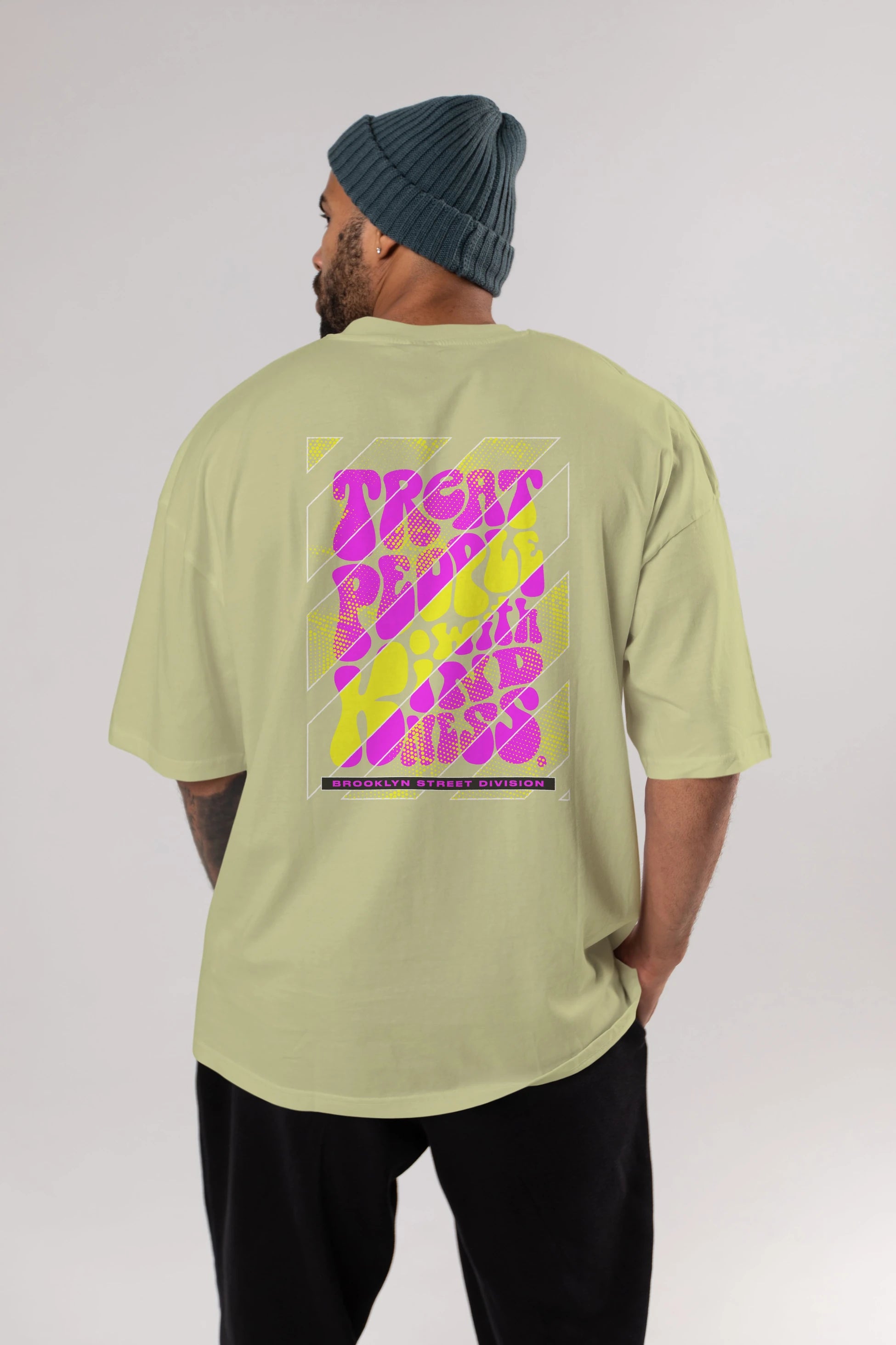 Treat People Arka Baskılı Oversize t-shirt Erkek Kadın Unisex
