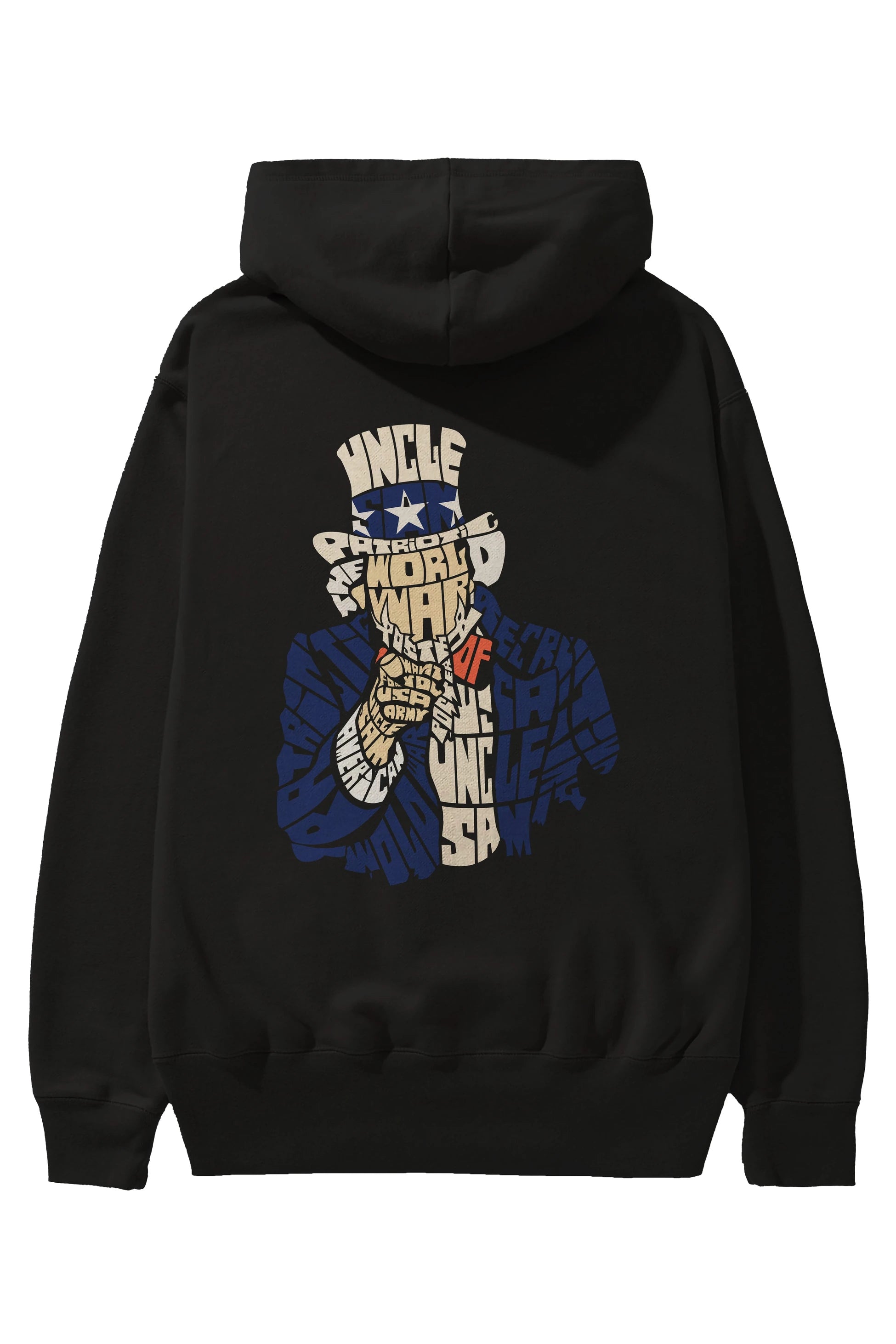 Uncle Sam Arka Baskılı Hoodie Oversize Kapüşonlu Sweatshirt Erkek Kadın Unisex