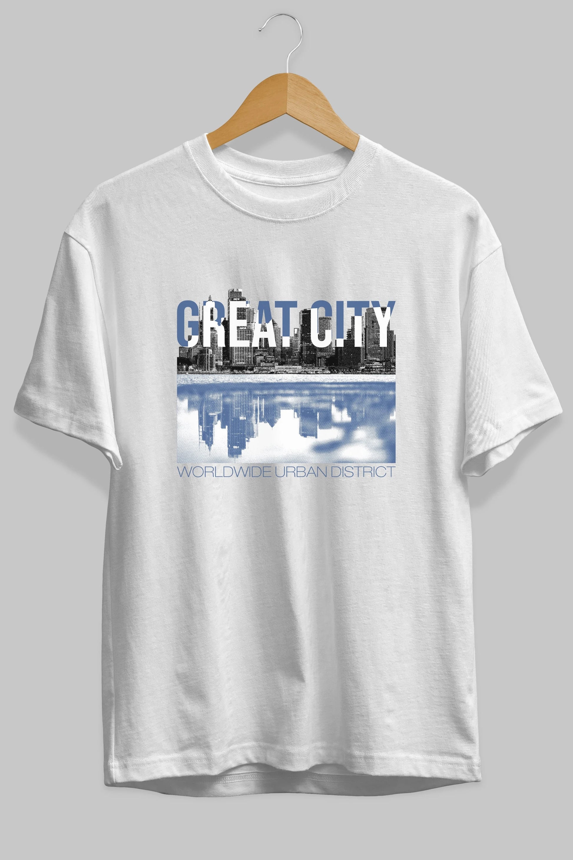 Great City Ön Baskılı Oversize t-shirt Erkek Kadın Unisex
