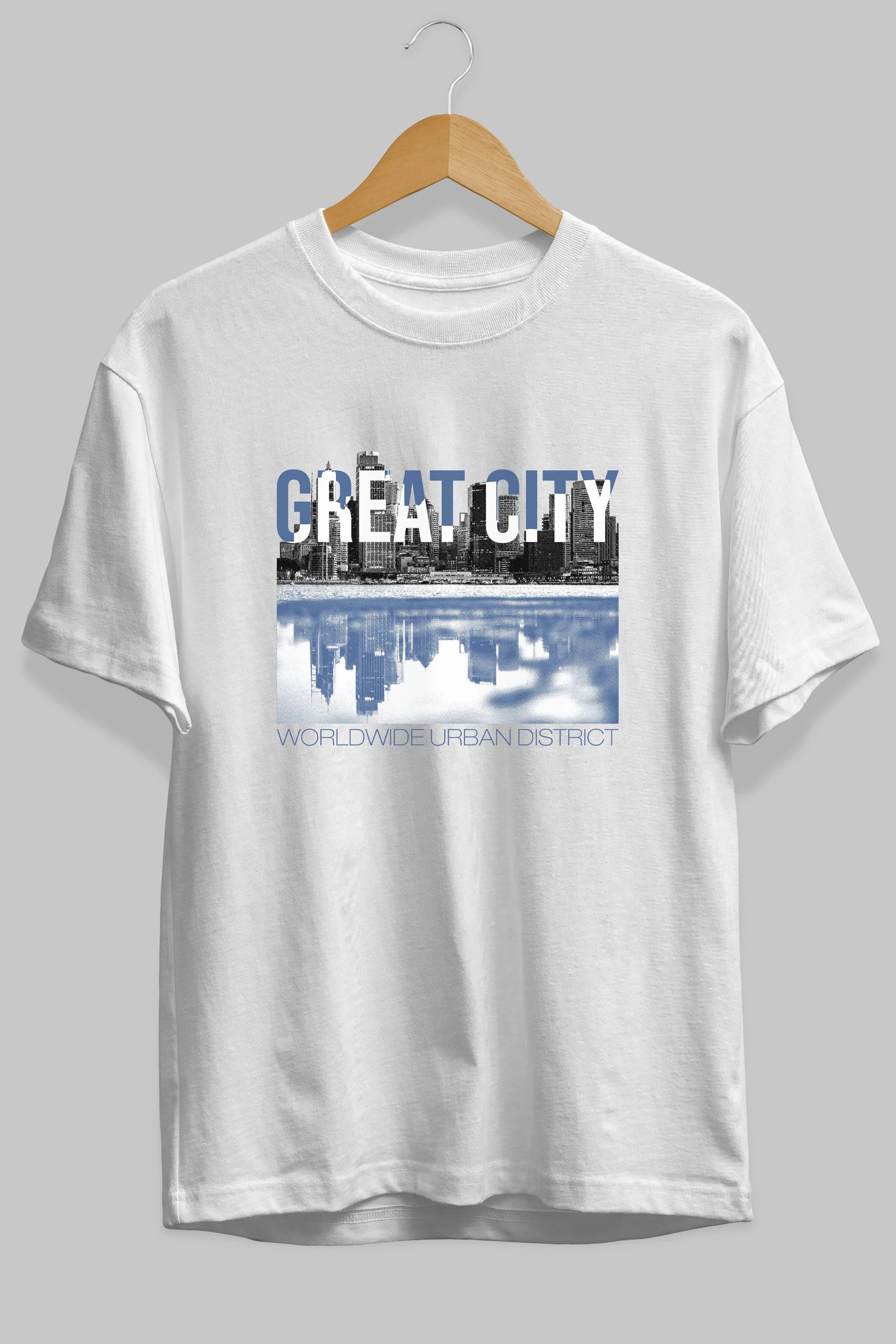 Great City Ön Baskılı Oversize t-shirt Erkek Kadın Unisex