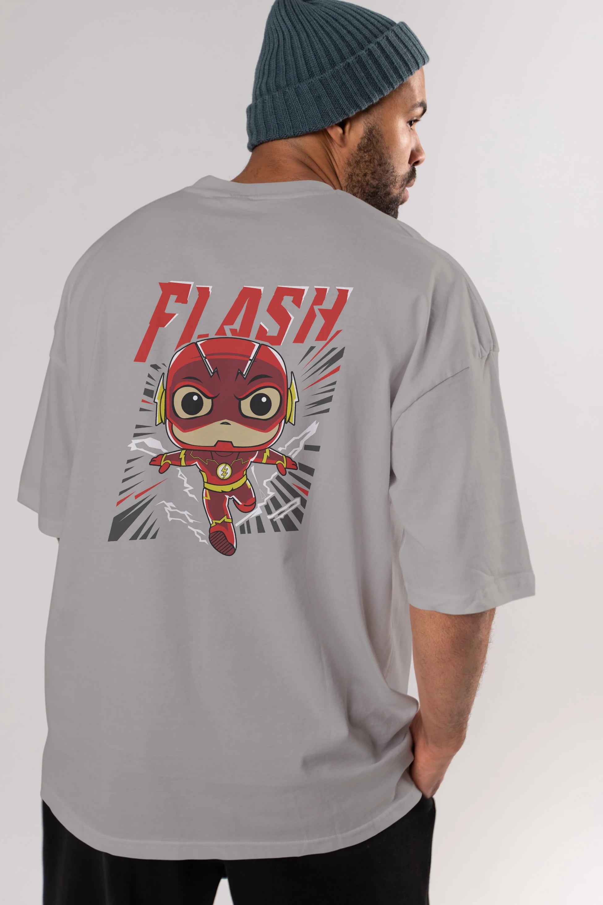 Flash Avengers (4) Arka Baskılı Oversize t-shirt Erkek Kadın Unisex %100 Pamuk Bisiklet Yaka tişort