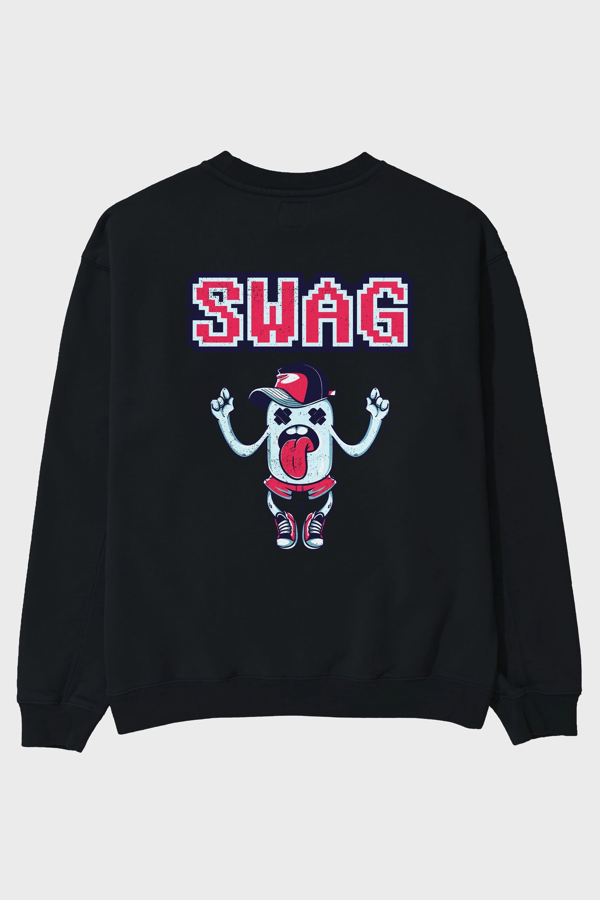 Swag Arka Baskılı Oversize Sweatshirt Erkek Kadın Unisex